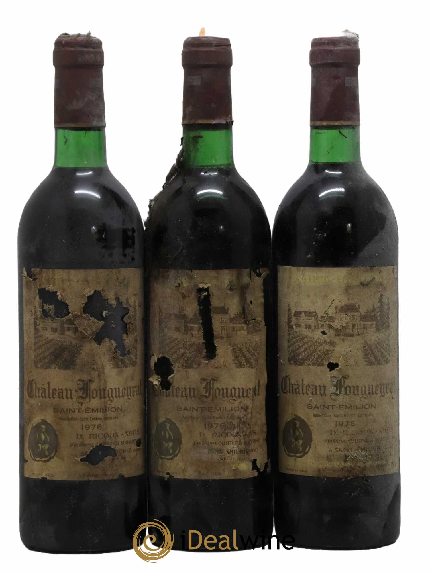 Château Fougueyrat 1976 - Lot de 3 bouteilles - 0