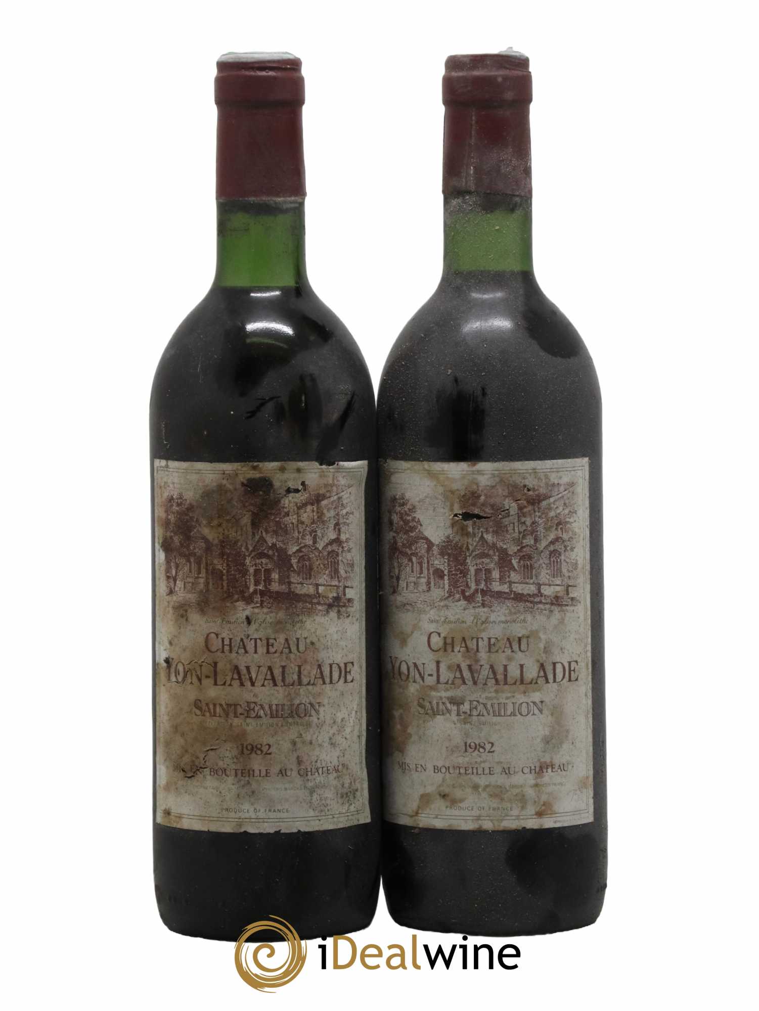 Saint-Émilion Château Yon Lavallade 1982 - Lot de 2 bouteilles - 0