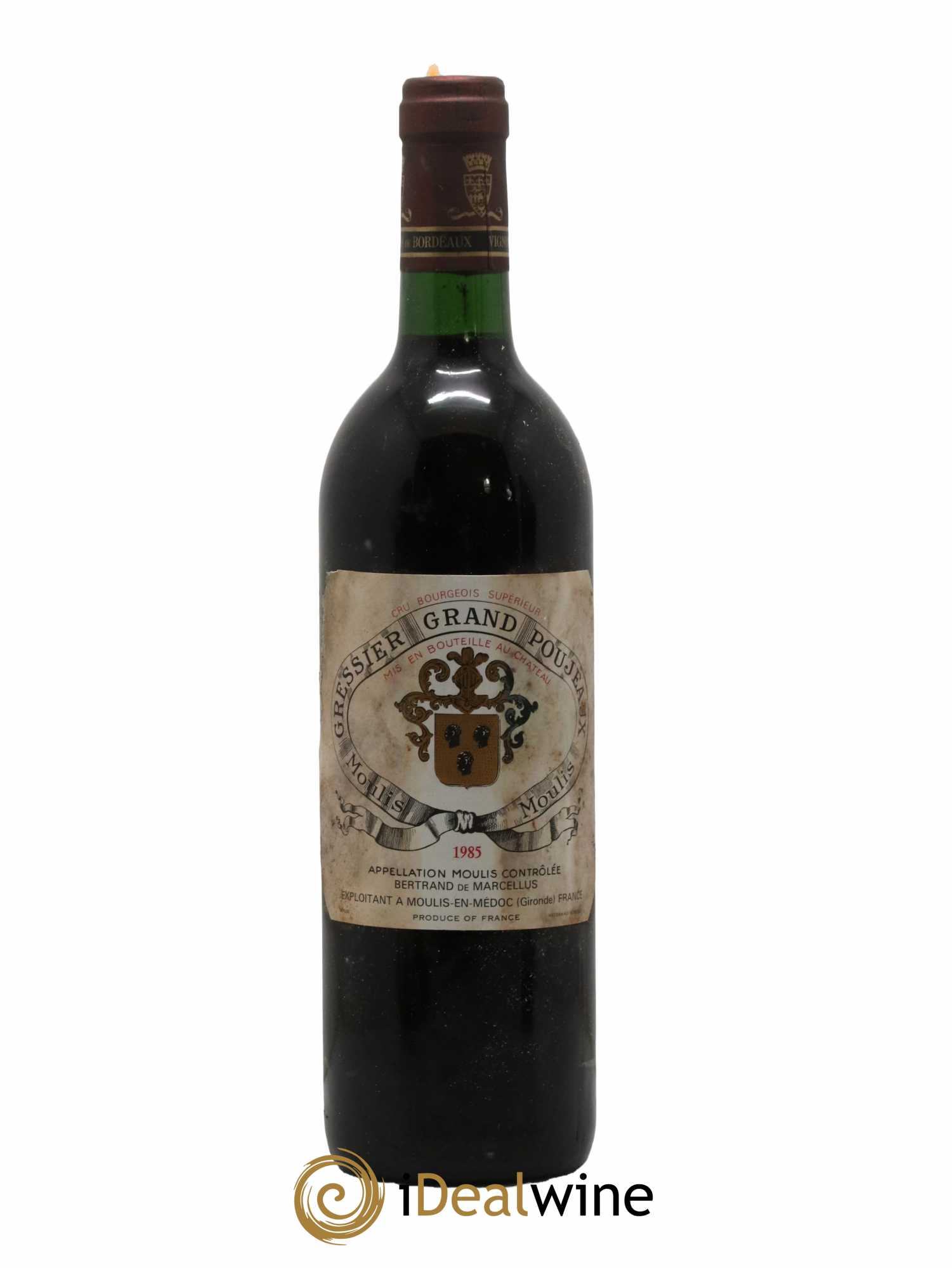 Château Gressier Grand Poujeaux Cru Bourgeois 1985 - Lot de 1 bouteille - 0