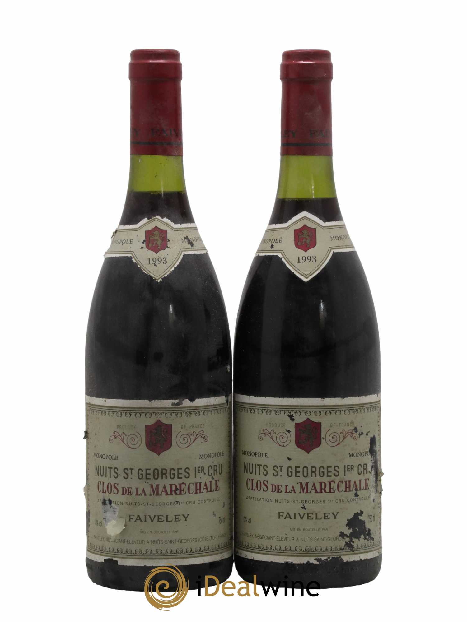 Nuits-Saint-Georges 1er Cru Clos de la Maréchale Faiveley 1993 - Lot de 2 bouteilles - 0