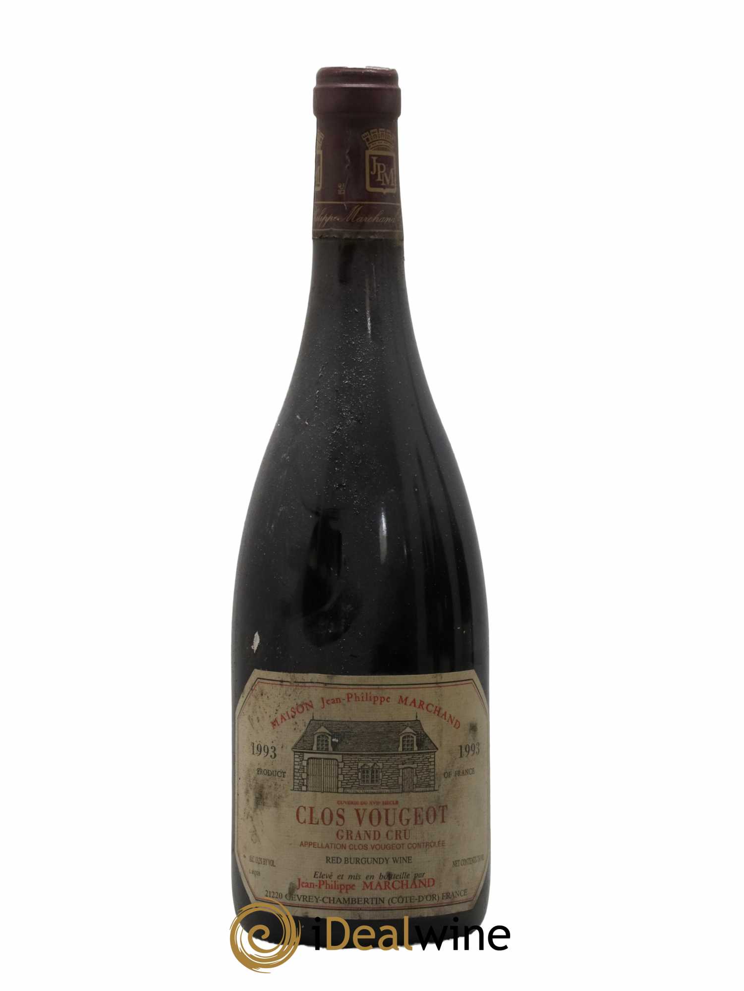 Clos de Vougeot Grand Cru Domaine Jean-Philippe Marchand 1993 - Lot de 1 bouteille - 0