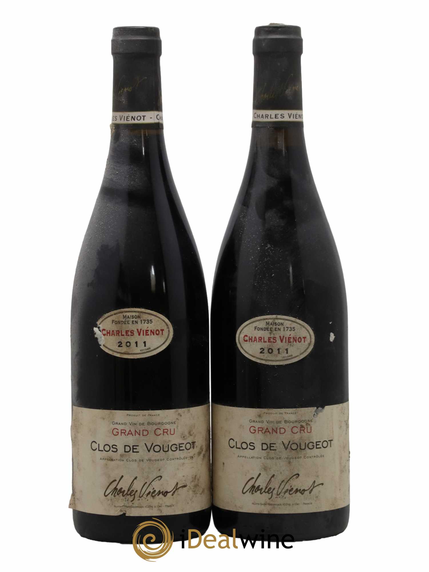 Clos de Vougeot Grand Cru Domaine Charles Viénot 2011 - Lot de 2 bouteilles - 0