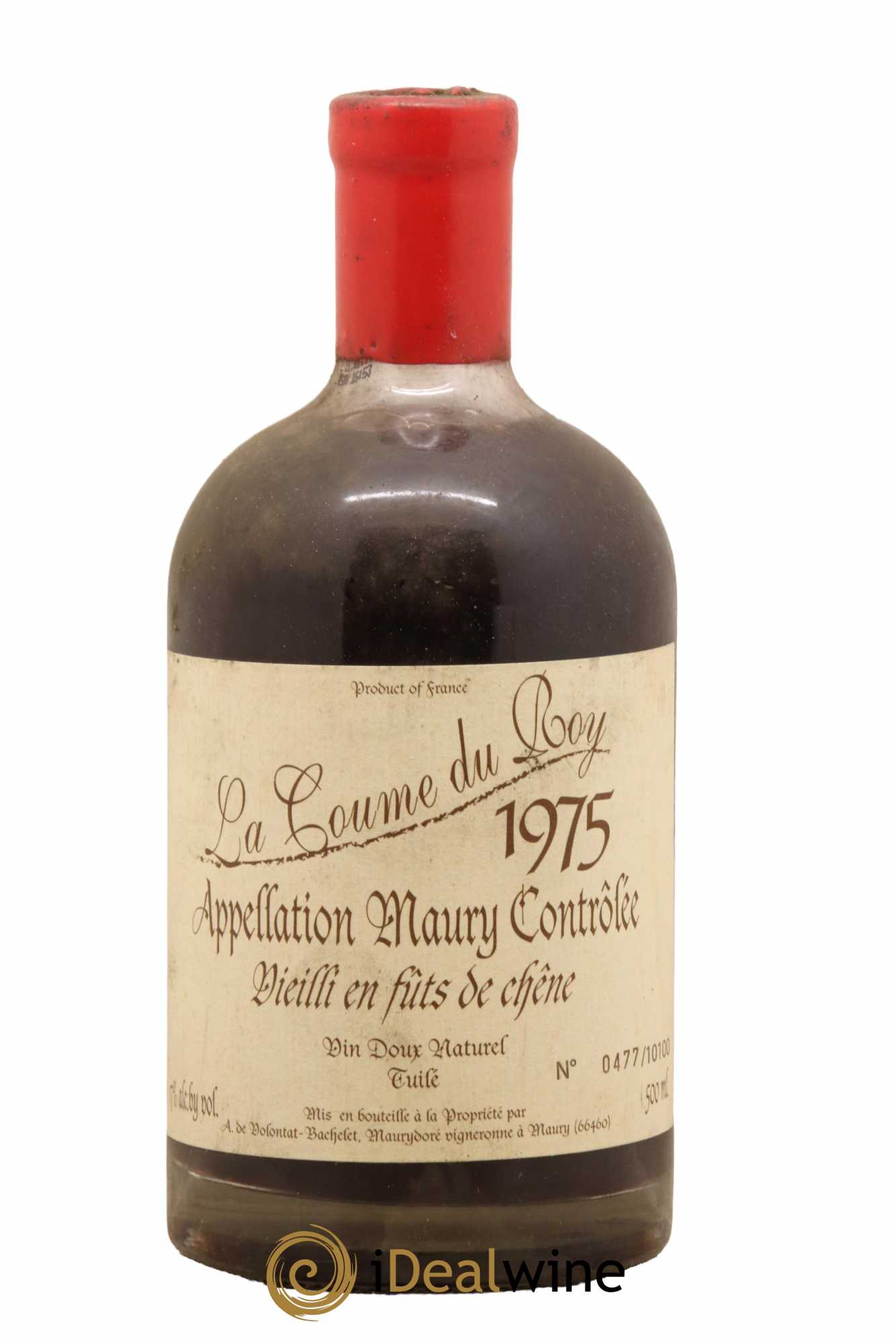 Maury Vin Doux Naturel Vieilli en Fûts de Chêne Domaine de la Coume du Roy 50Cl 1975 - Lot de 1 bouteille - 0