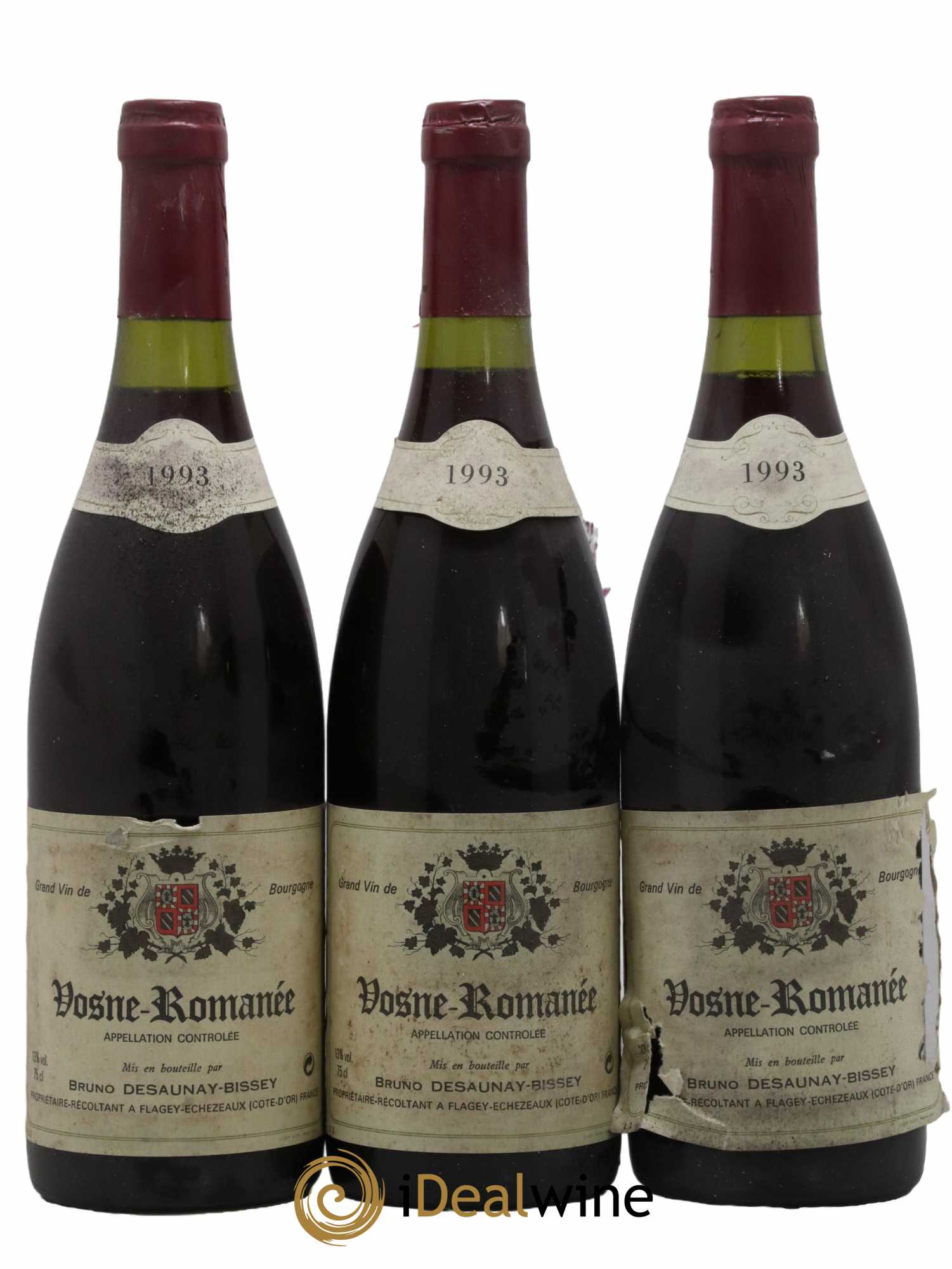 Vosne-Romanée Domaine Desaunay-Bissey 1993 - Lot de 3 bouteilles - 0
