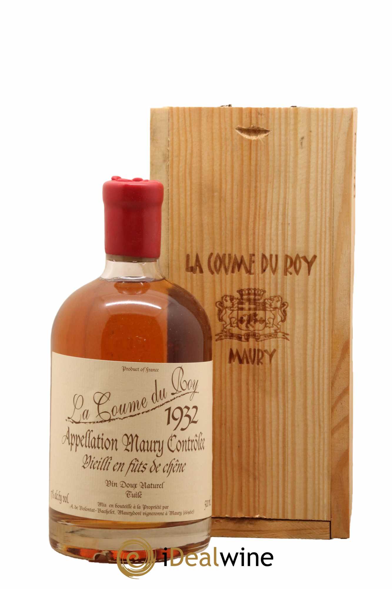 Maury Vin Doux Naturel Vieilli en Fûts de Chêne Tuilé Domaine de la Coume du Roy 50Cl 1932 - Lot de 1 bouteille - 0