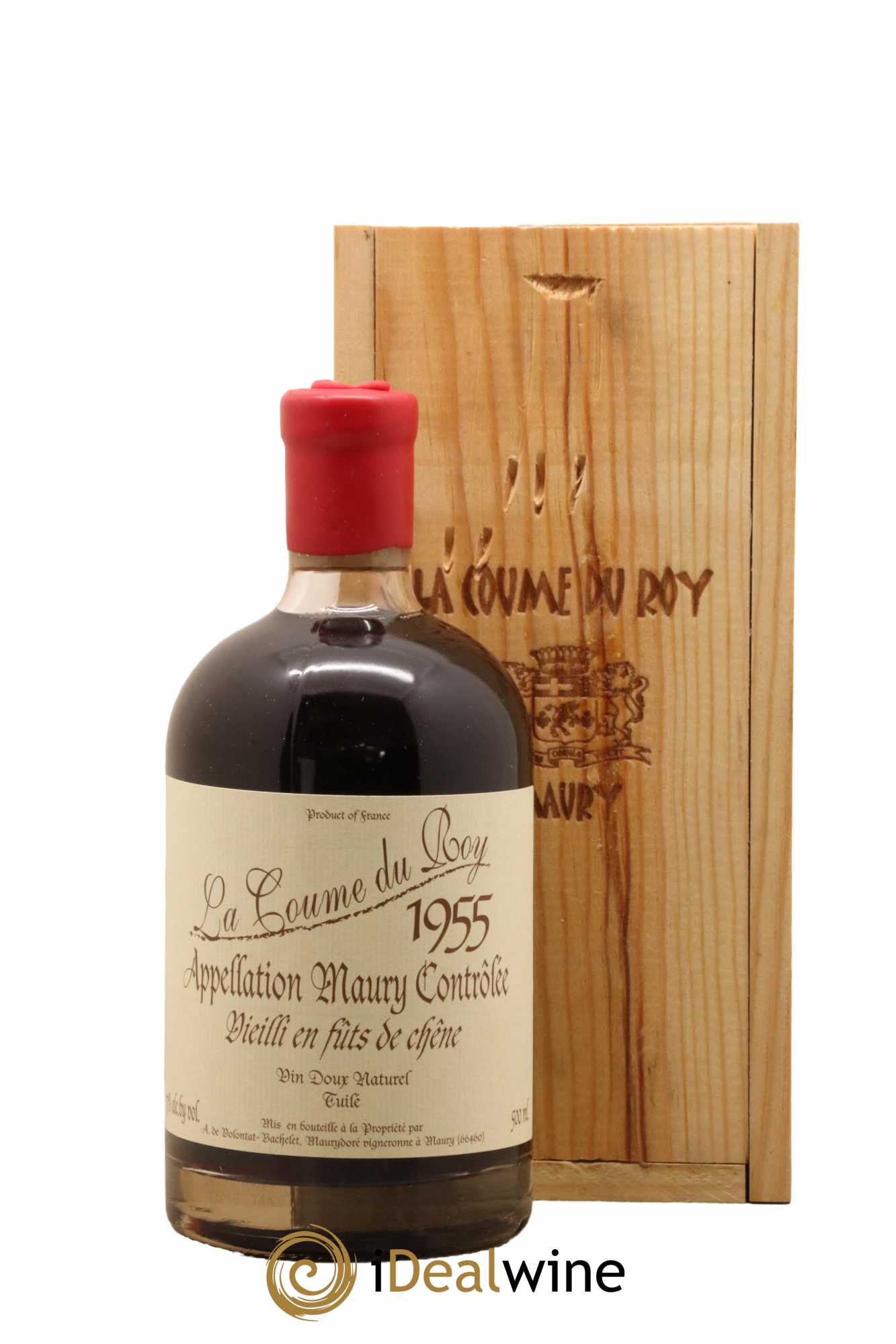 Maury Vin Doux Naturel Vieilli en Fûts de Chêne Tuilé Domaine de la Coume du Roy 50Cl 1955 - Lot de 1 bouteille - 0