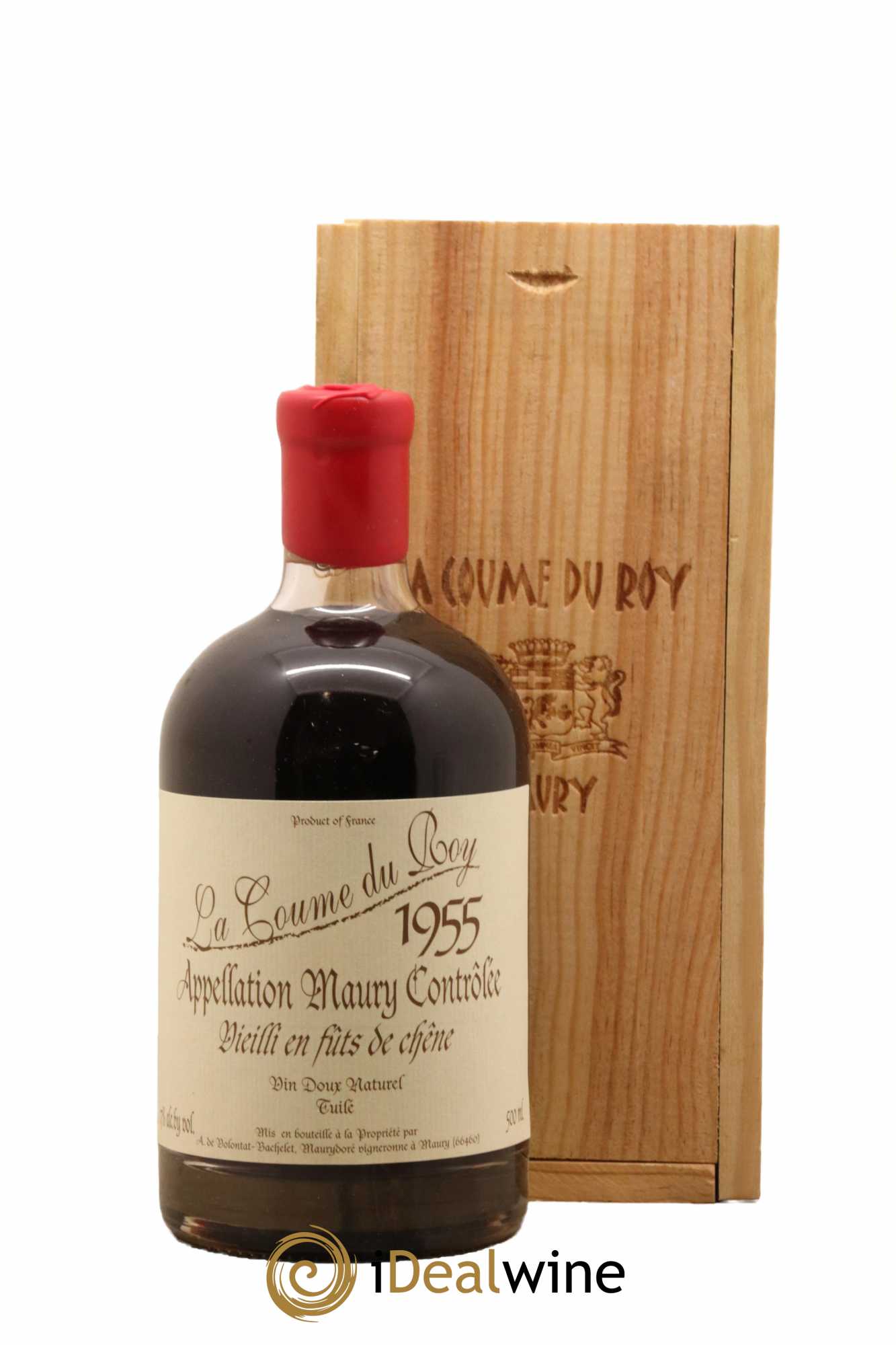 Maury Vin Doux Naturel Vieilli en Fûts de Chêne Tuilé Domaine de la Coume du Roy 50Cl 1955 - Lot de 1 bouteille - 0