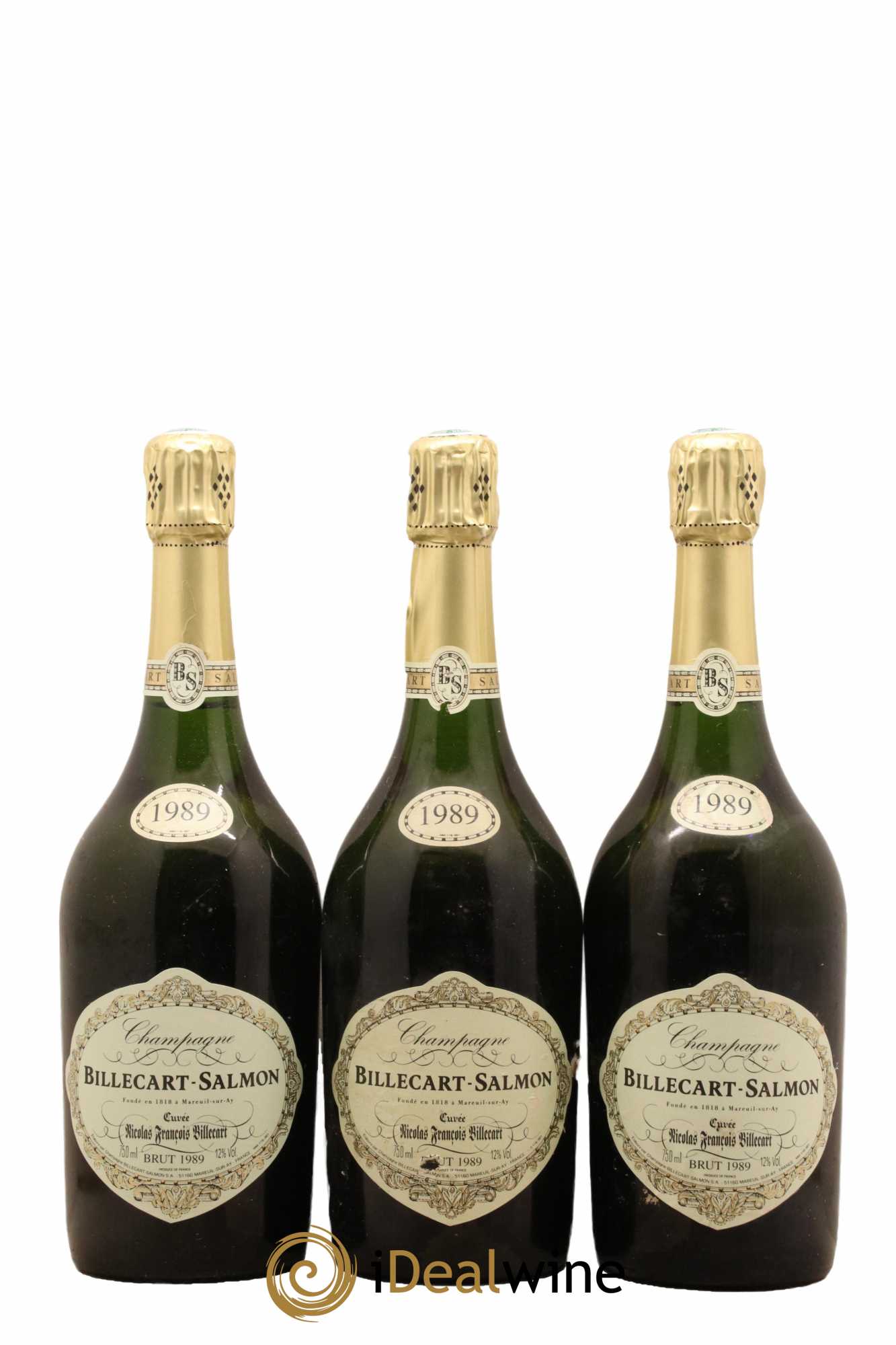Brut Nicolas François Billecart Billecart-Salmon 1989 - Lot de 3 bouteilles - 0