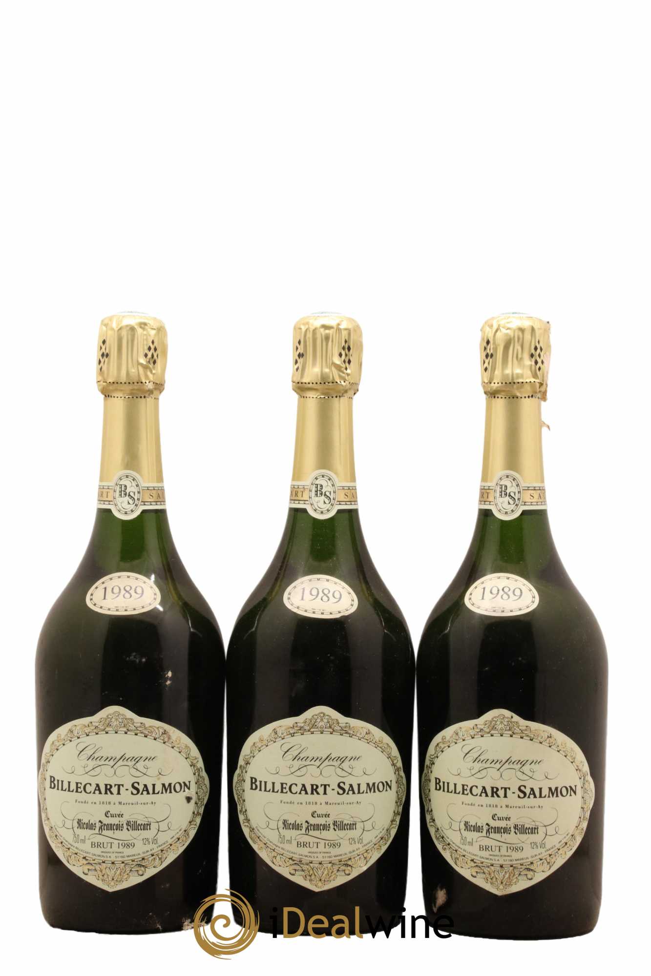 Brut Nicolas François Billecart Billecart-Salmon 1989 - Lot de 3 bouteilles - 0