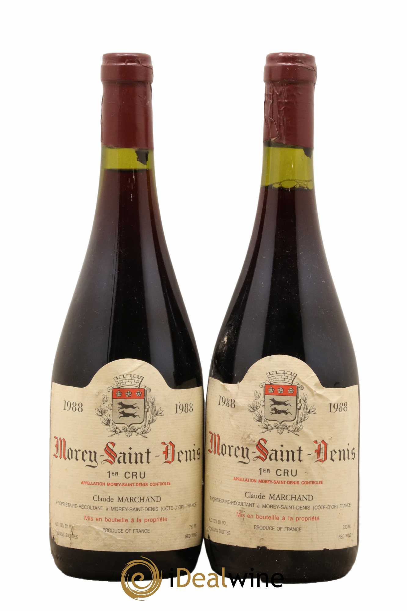 Morey-Saint-Denis 1er Cru Domaine Claude Marchand 1988 - Lot de 2 bouteilles - 0