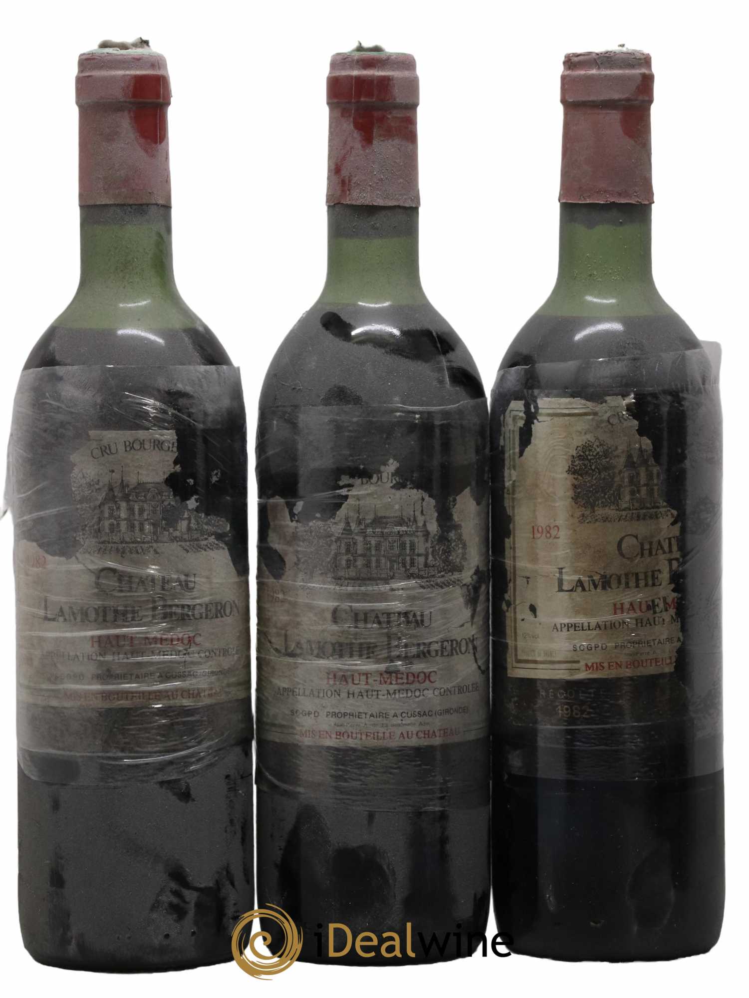 Château Lamothe Bergeron Cru Bourgeois 1982 - Lot de 3 bouteilles - 0
