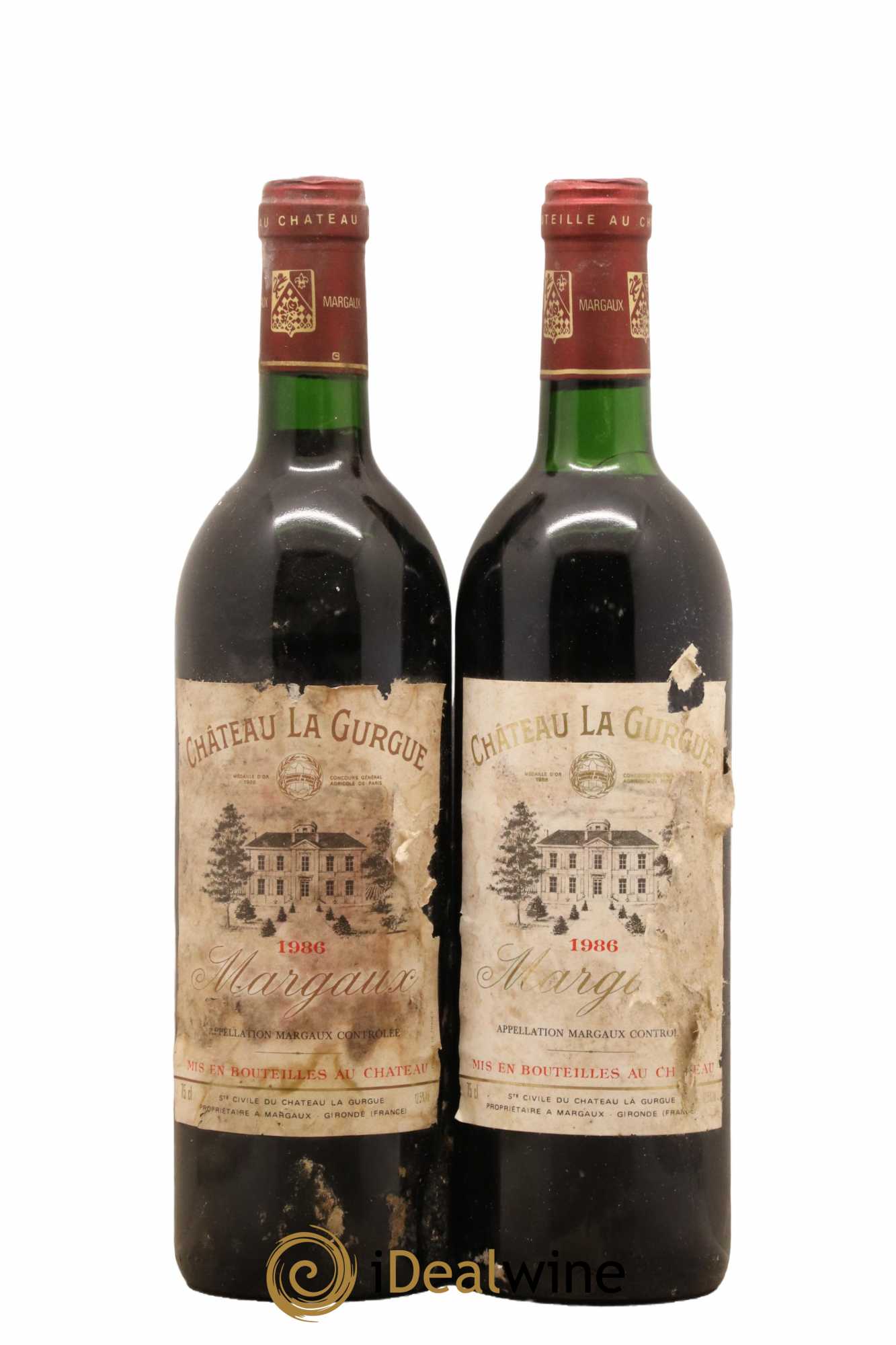 Château la Gurgue Cru Bourgeois 1986 - Lot de 2 bouteilles - 0