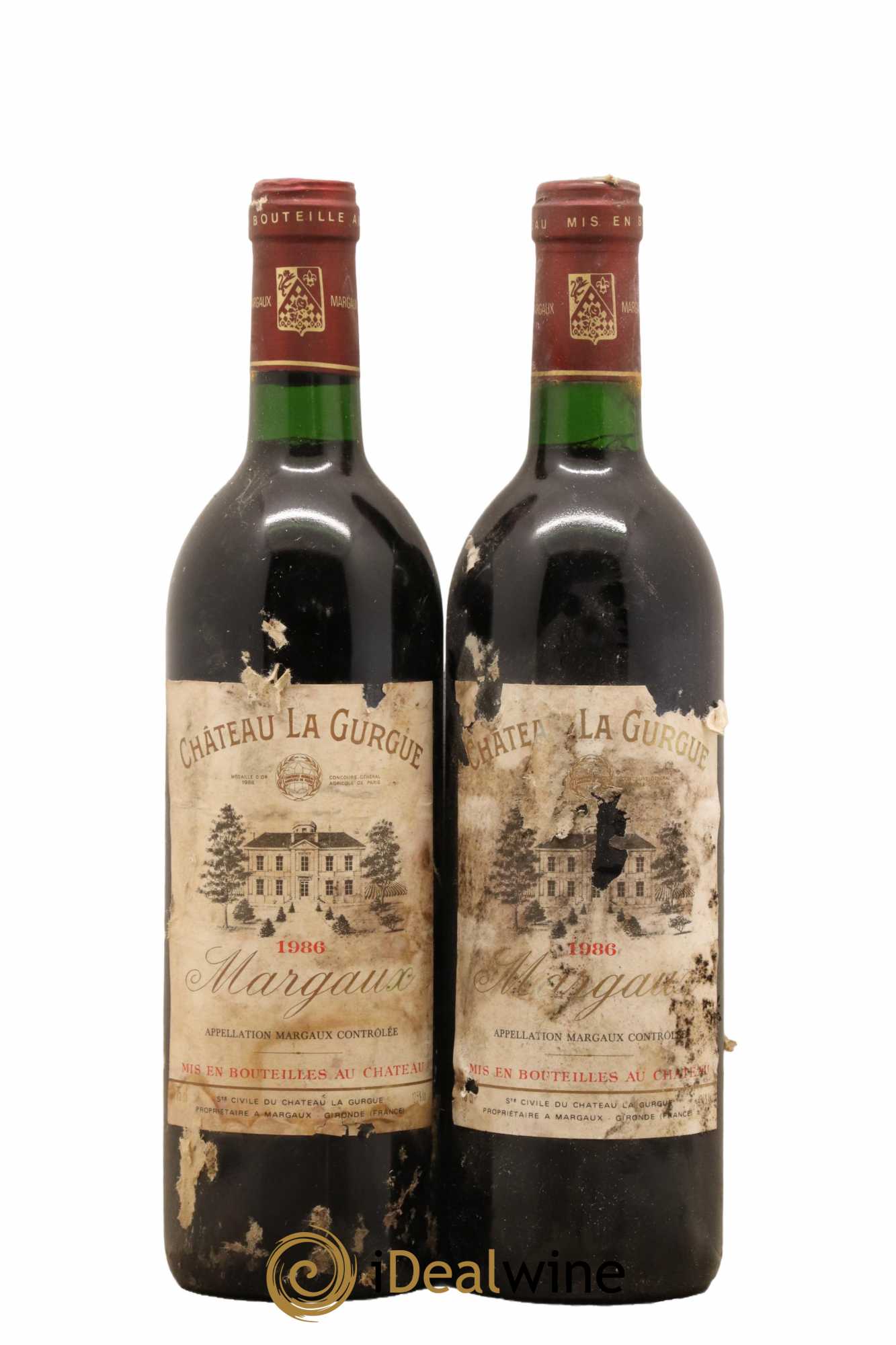 Château la Gurgue Cru Bourgeois 1986 - Lot de 2 bouteilles - 0