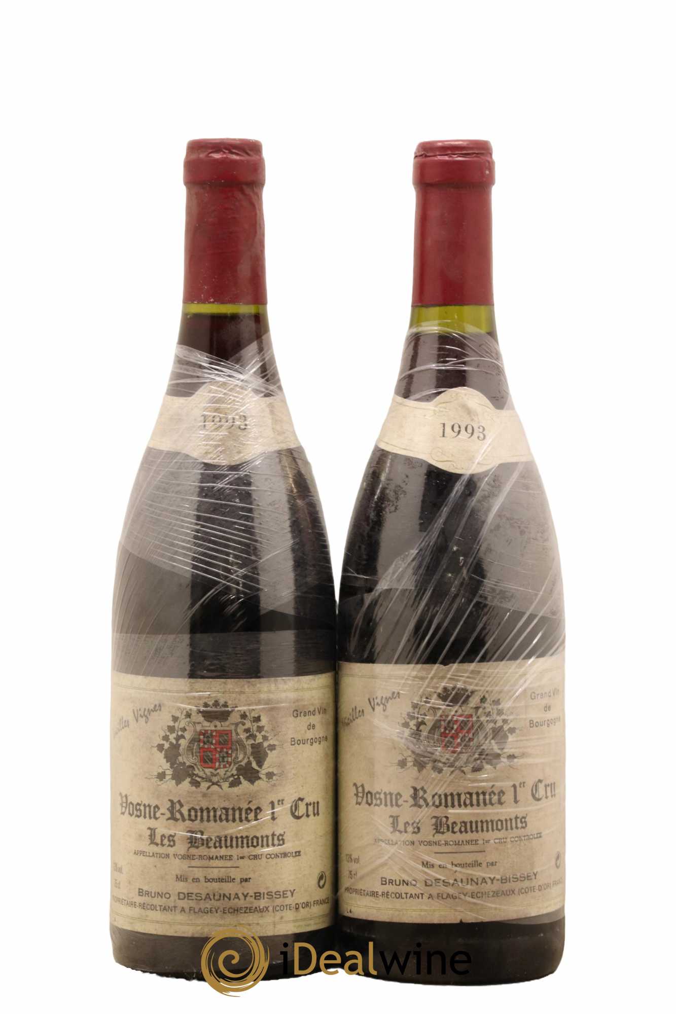Vosne-Romanée 1er Cru Les Beaux Monts Vieilles Vignes Bruno Desauney-Bissey 1993 - Lot de 2 bouteilles - 0