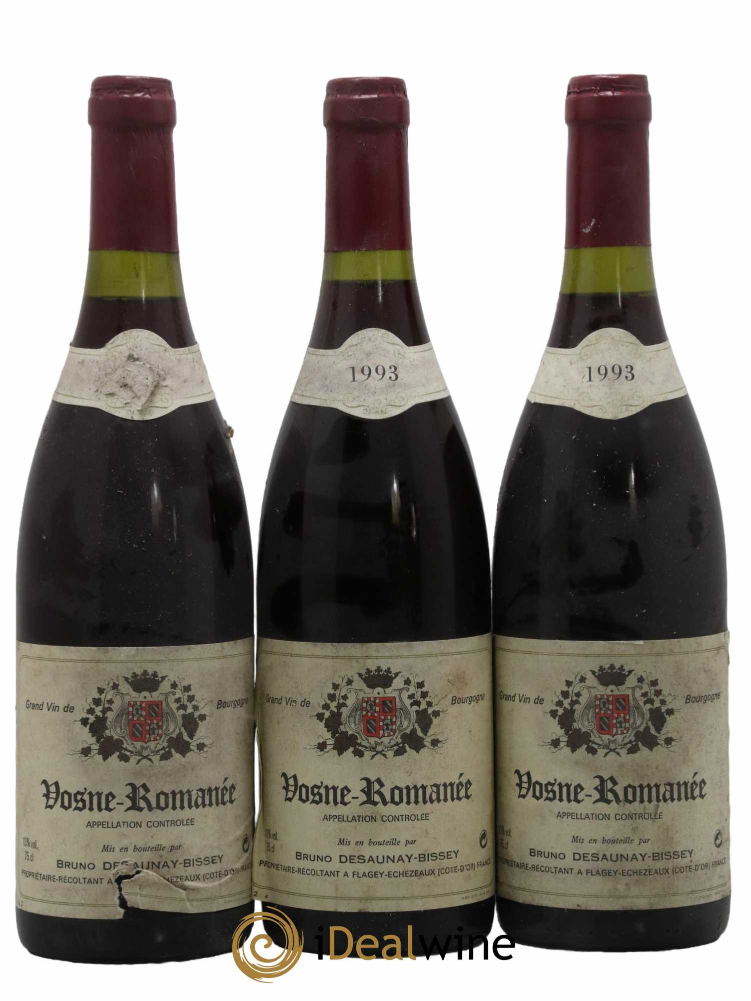 Vosne-Romanée Domaine Desaunay-Bissey 1993 - Lot de 3 bouteilles - 0