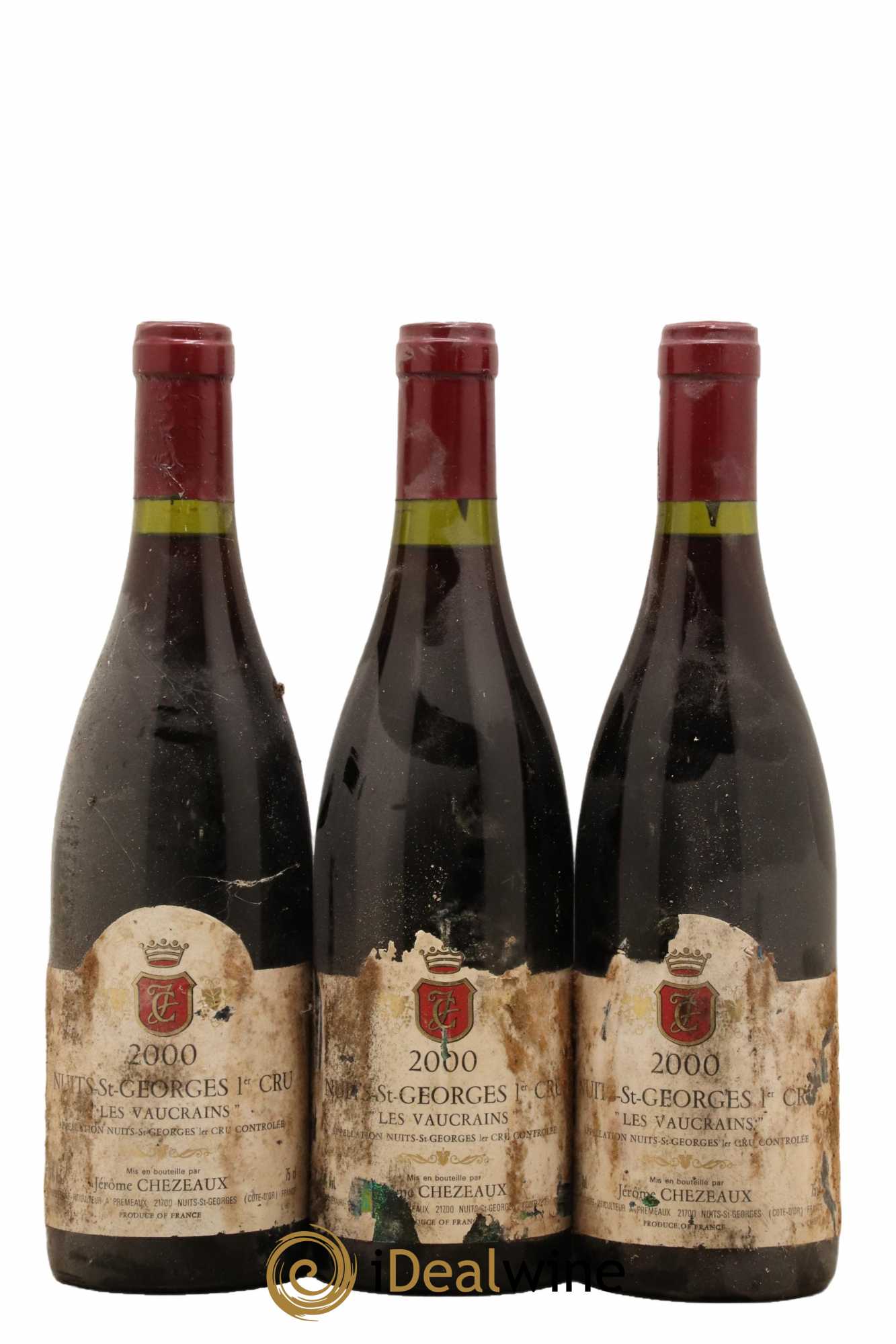 Nuits-Saint-Georges 1er Cru Les Vaucrains Domaine Chezeaux 2000 - Lot de 3 bouteilles - 0