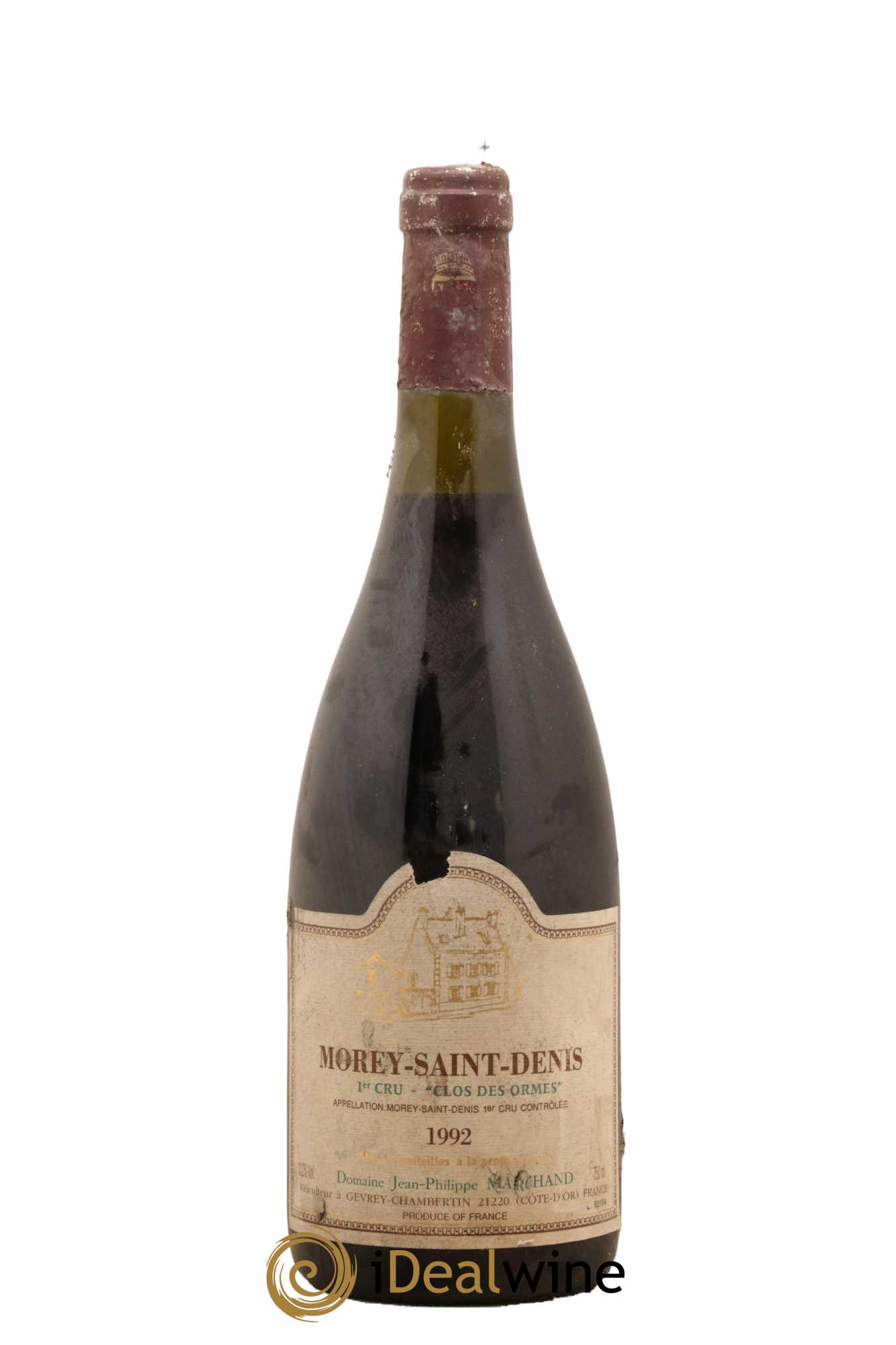 Morey-Saint-Denis 1er Cru Clos des Ormes Domaine Jean-Philippe Marchand 1992 - Lot de 1 bouteille - 0