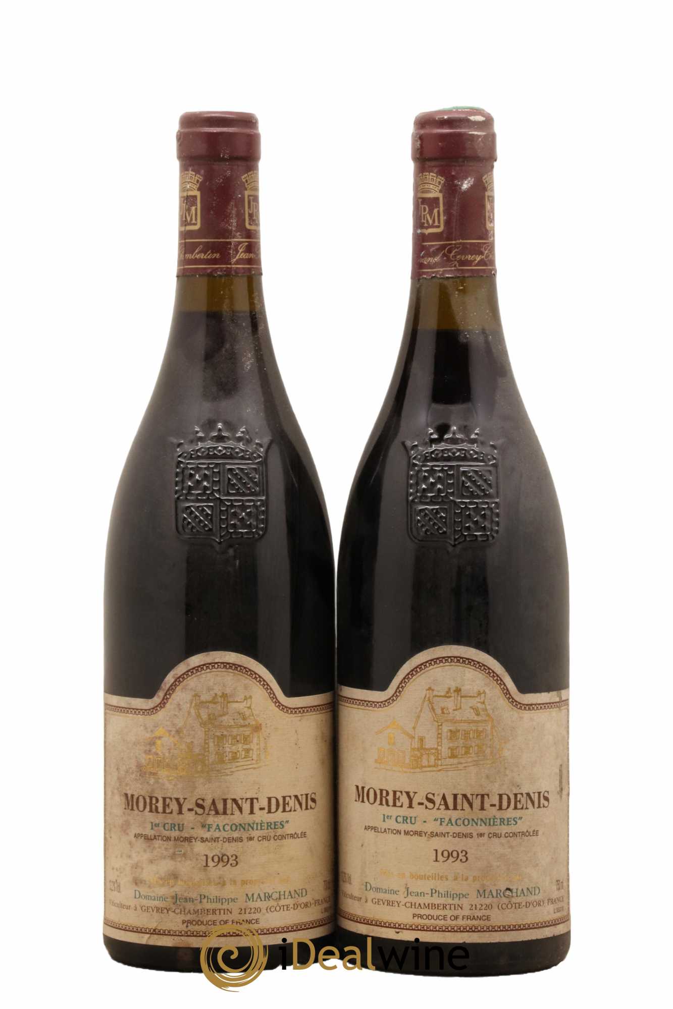 Morey-Saint-Denis 1er Cru Les Faconnières Domaine Marchand 1993 - Lot de 2 bouteilles - 0