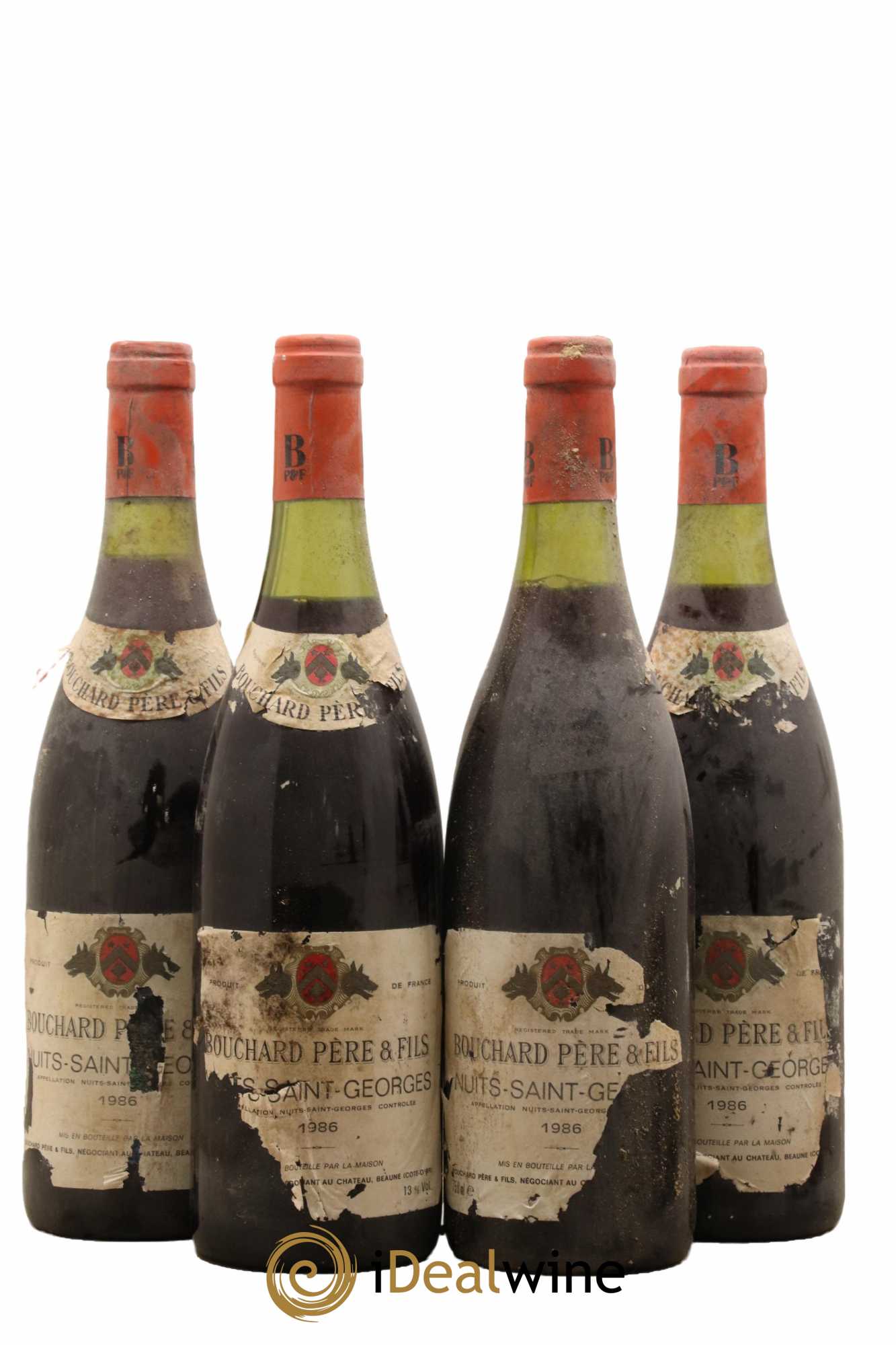 Nuits-Saint-Georges Bouchard Père & Fils 1986 - Lot de 4 bouteilles - 0