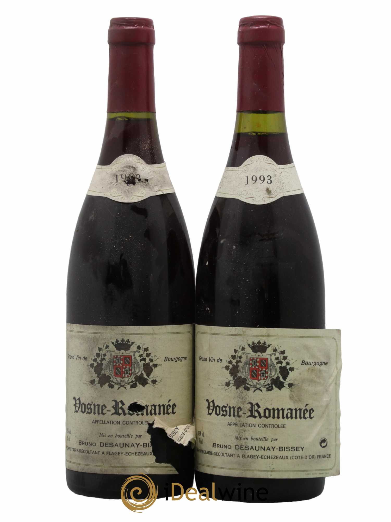 Vosne-Romanée Domaine Desaunay Bissey 1993 - Lot de 2 bouteilles - 0