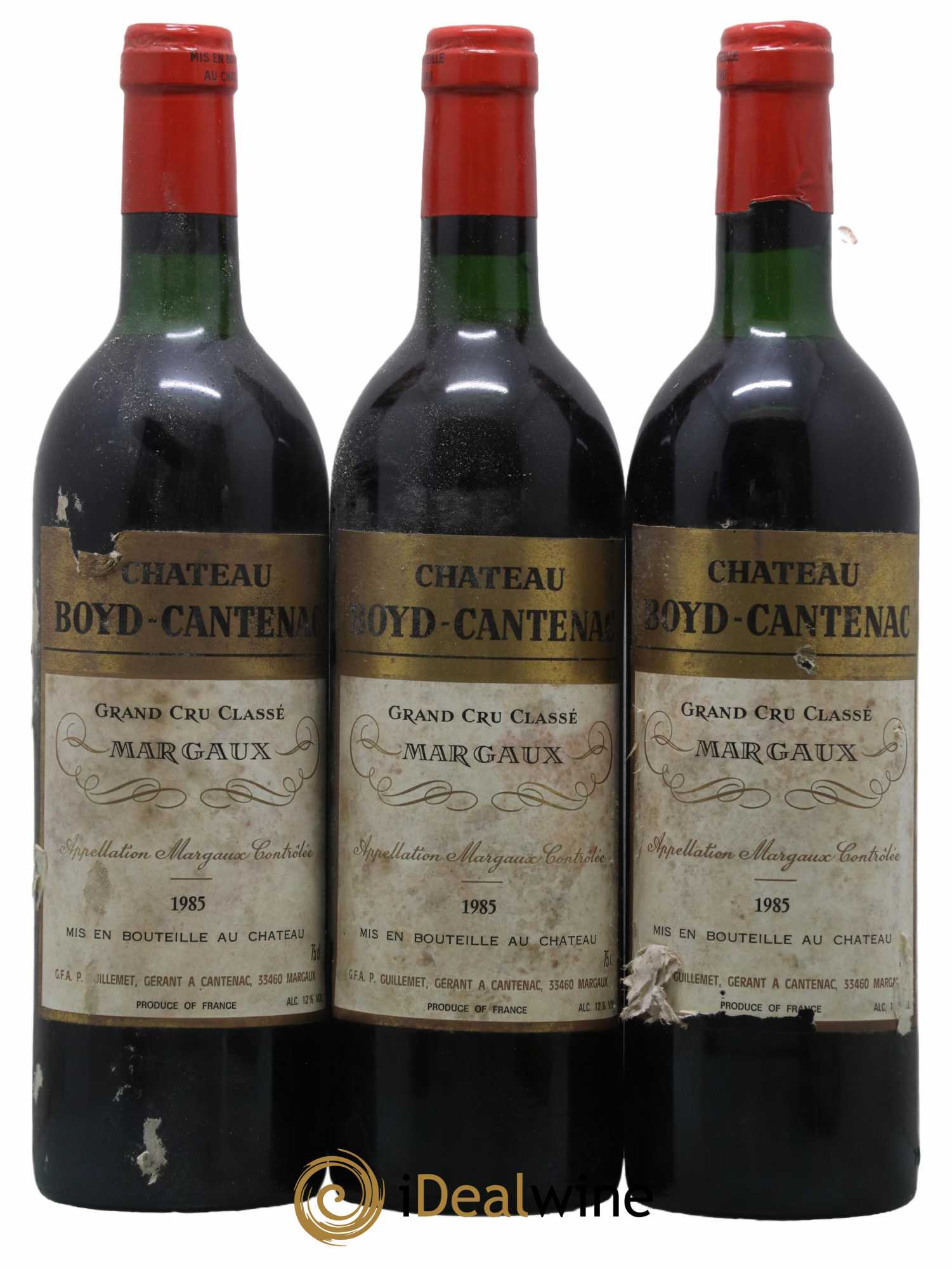 Château Boyd Cantenac 3ème Grand Cru Classé 1985 - Lot de 3 bouteilles - 0