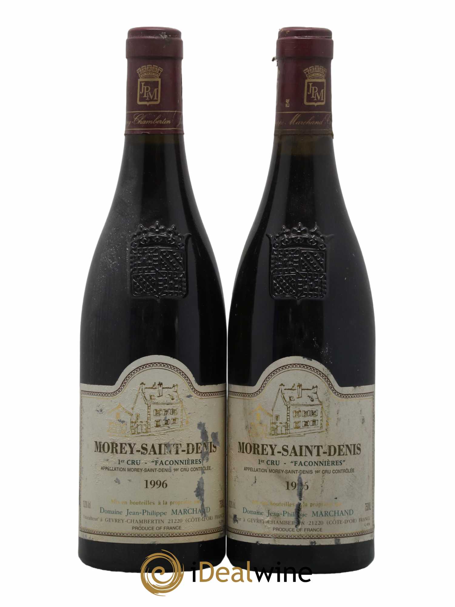 Morey-Saint-Denis 1er Cru Les Faconnières Domaine Jean-Philippe Marchand 1996 - Lot de 2 bouteilles - 0