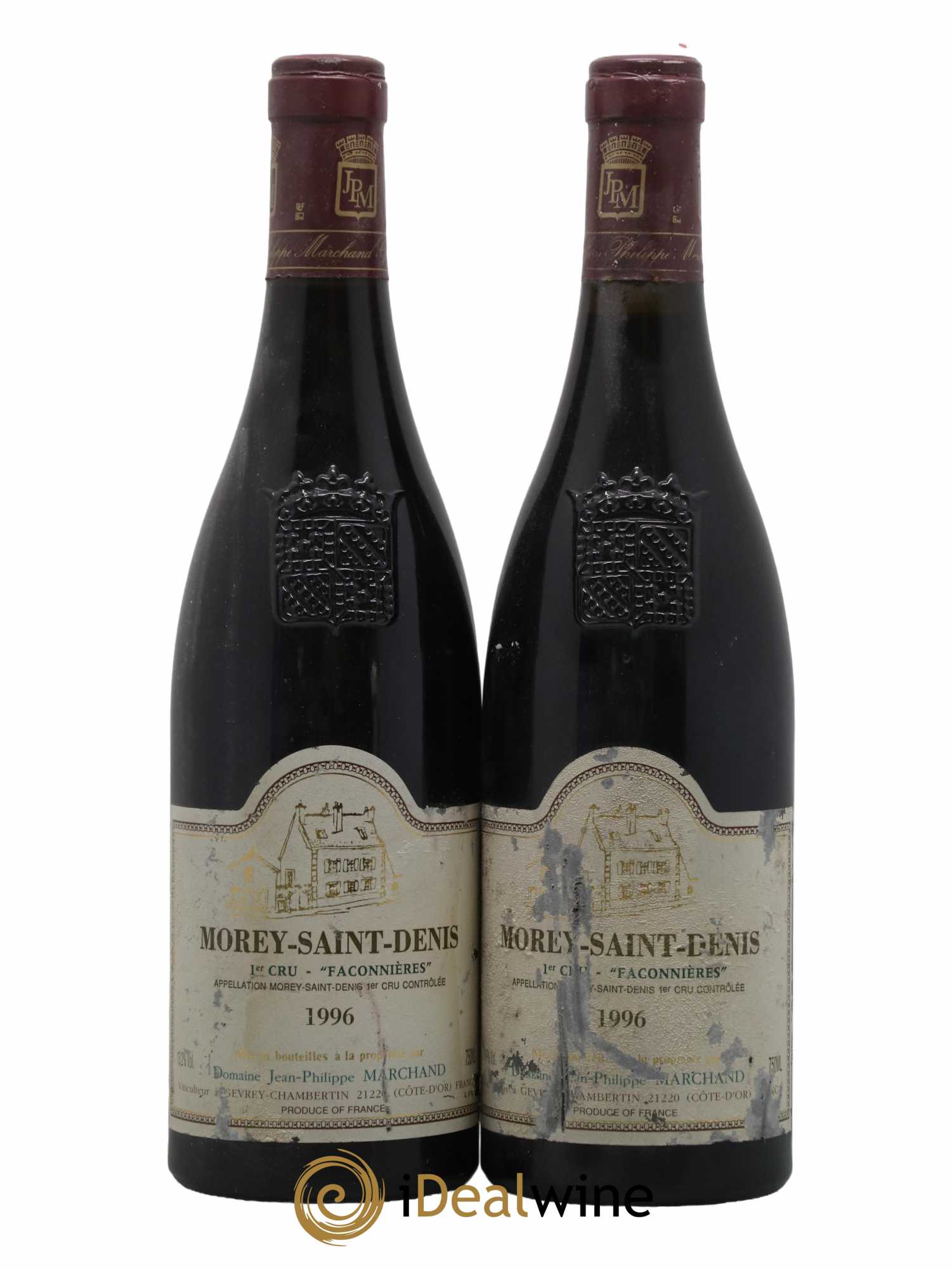 Morey-Saint-Denis 1er Cru Les Faconnières Domaine Jean-Philippe Marchand 1996 - Lot de 2 bouteilles - 0