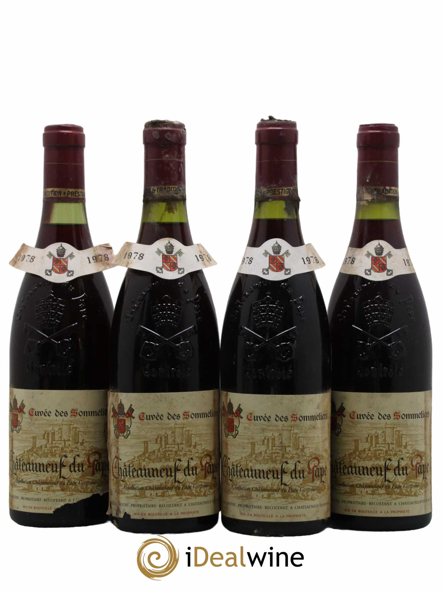 Châteauneuf-du-Pape Cuvée des Sommeliers Domaine Jacques Mestre 1978 - Lot de 4 bouteilles - 0