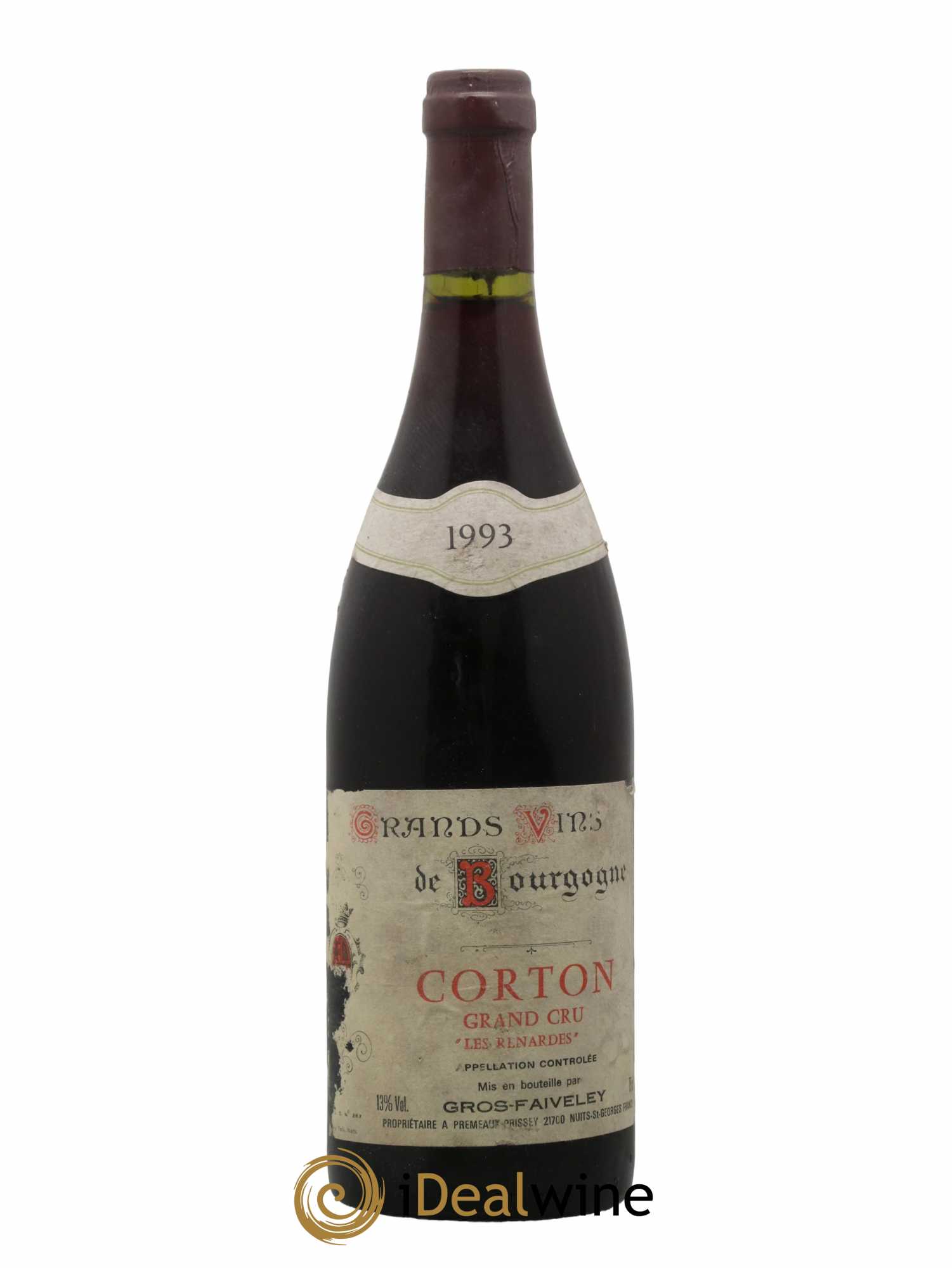 Corton Grand Cru Les Renardes Domaine Gros Faiveley 1993 - Lot de 1 bouteille - 0