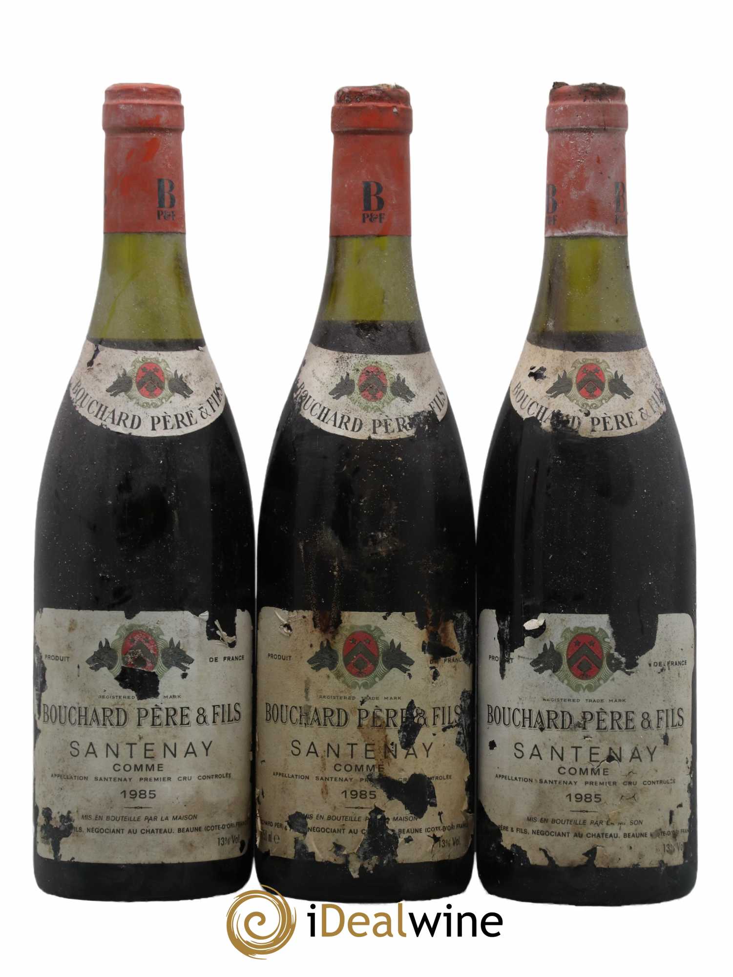 Santenay 1er Cru La Comme Domaine Bouchard 1985 - Lot de 3 bouteilles - 0