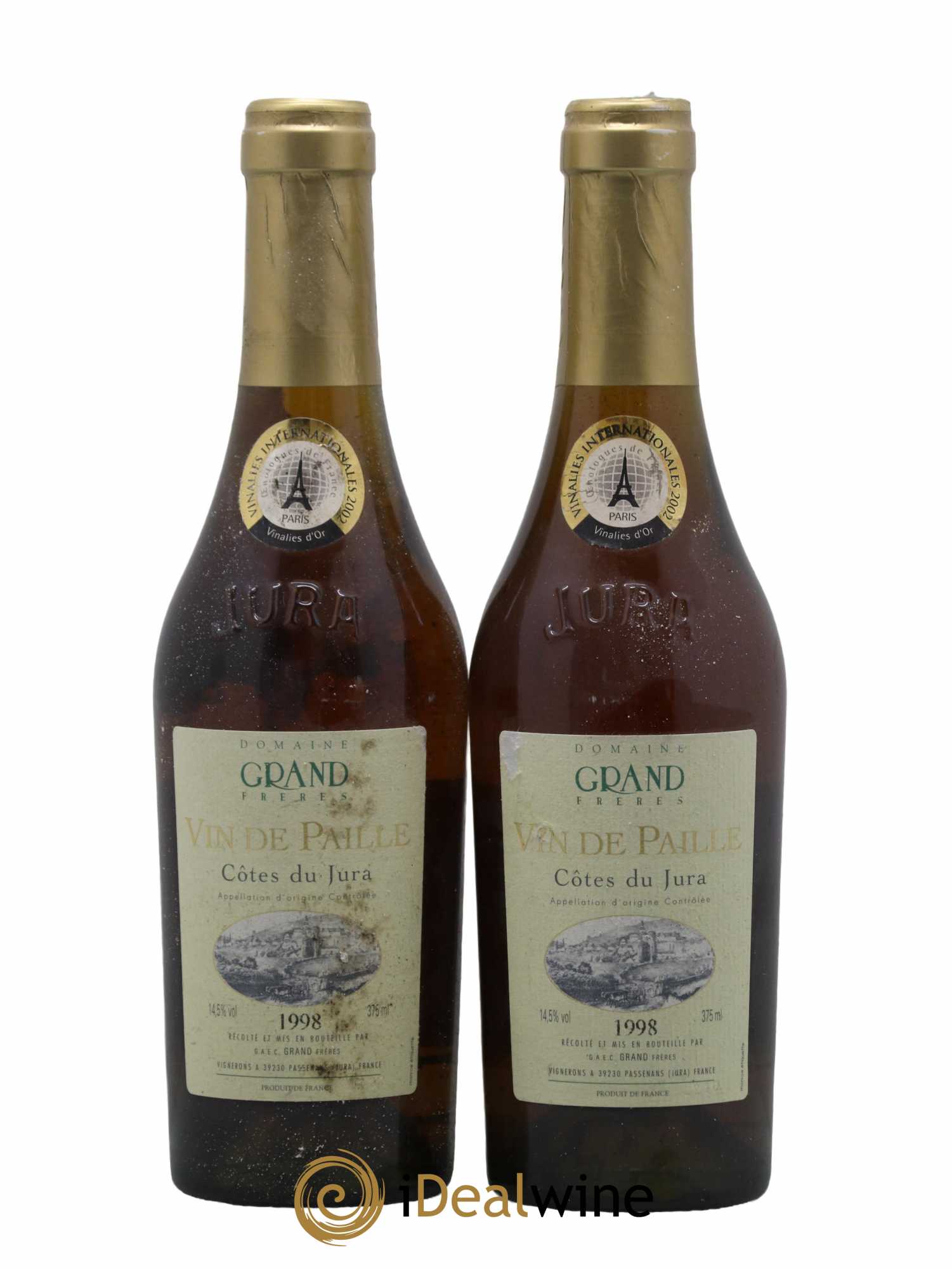 Côtes du Jura Vin de Paille Domaine Grand Frères 1998 - Posten von 2 Demi-Flaschen - 0