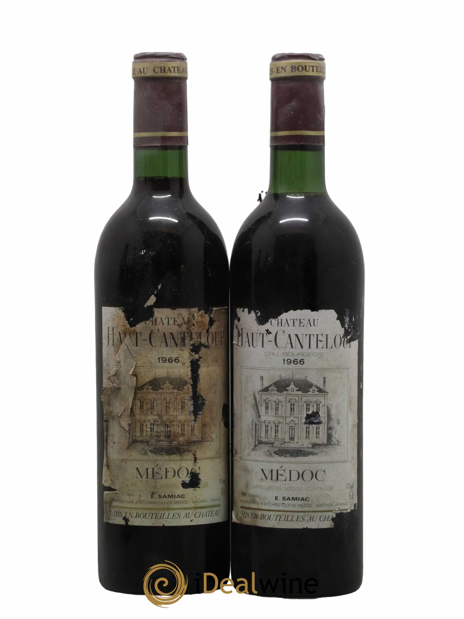 Château Haut Canteloup Cru Bourgeois 1966 - Lot de 2 bouteilles - 0
