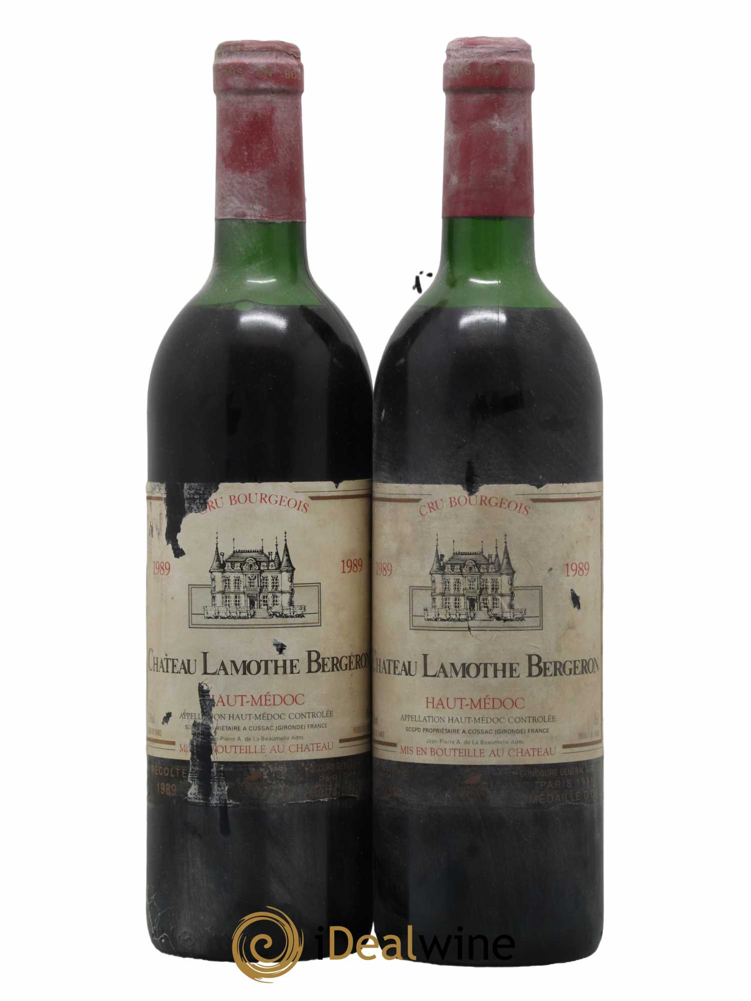 Château Lamothe Bergeron Cru Bourgeois 1989 - Lot de 2 bouteilles - 0