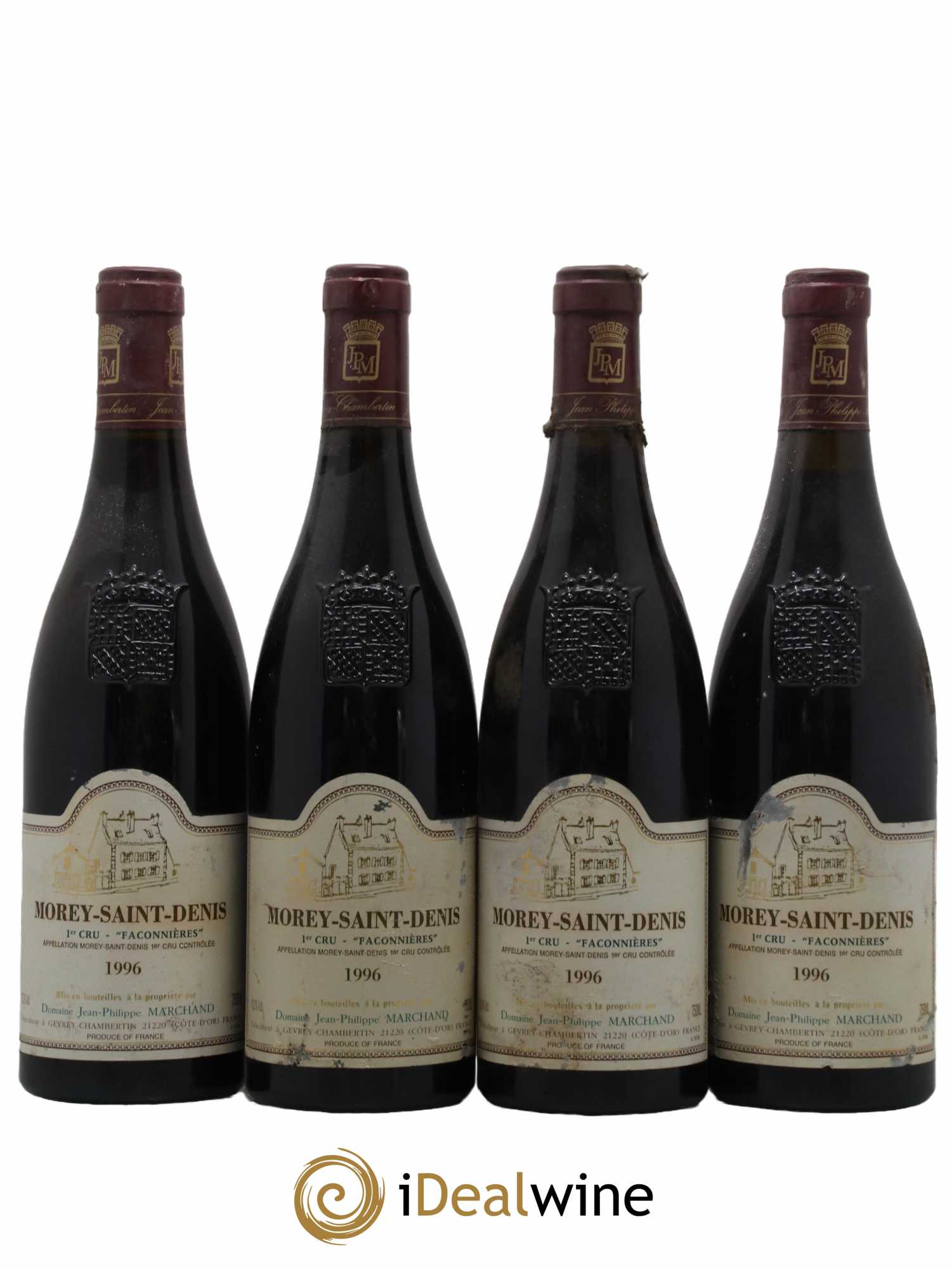Morey-Saint-Denis 1er Cru Les Faconnières Domaine Jean-Philippe Marchand 1996 - Lot de 4 bouteilles - 0
