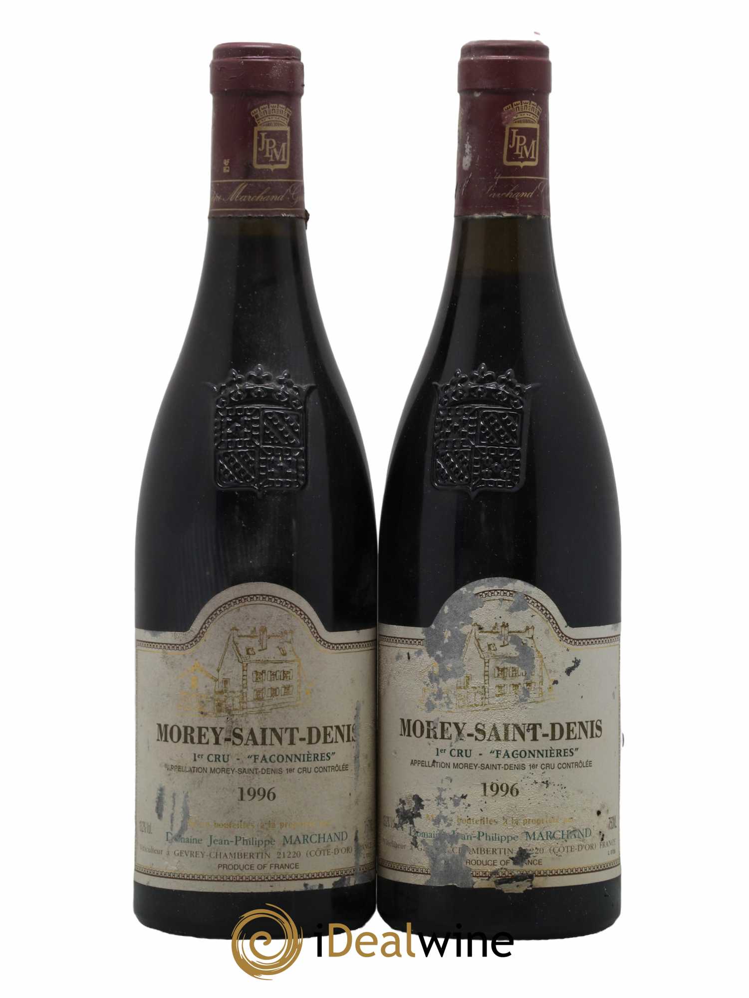 Morey-Saint-Denis 1er Cru Les Faconnières Domaine Jean-Philippe Marchand 1996 - Lot de 2 bouteilles - 0