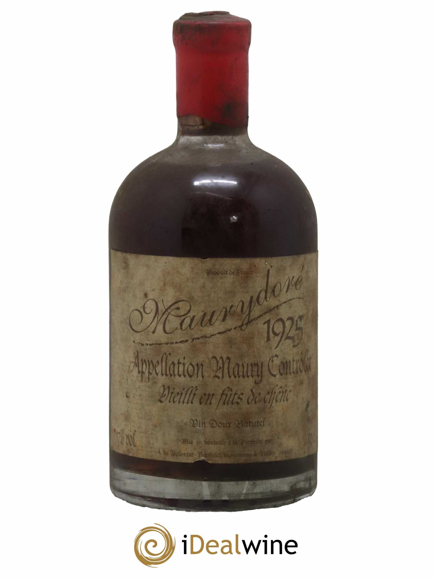 Maury Vin Doux Naturel Maurydoré Vieilli en Futs De Chene Domaine de la Coume du Roy 50cl 1925 - Lot de 1 bouteille - 0