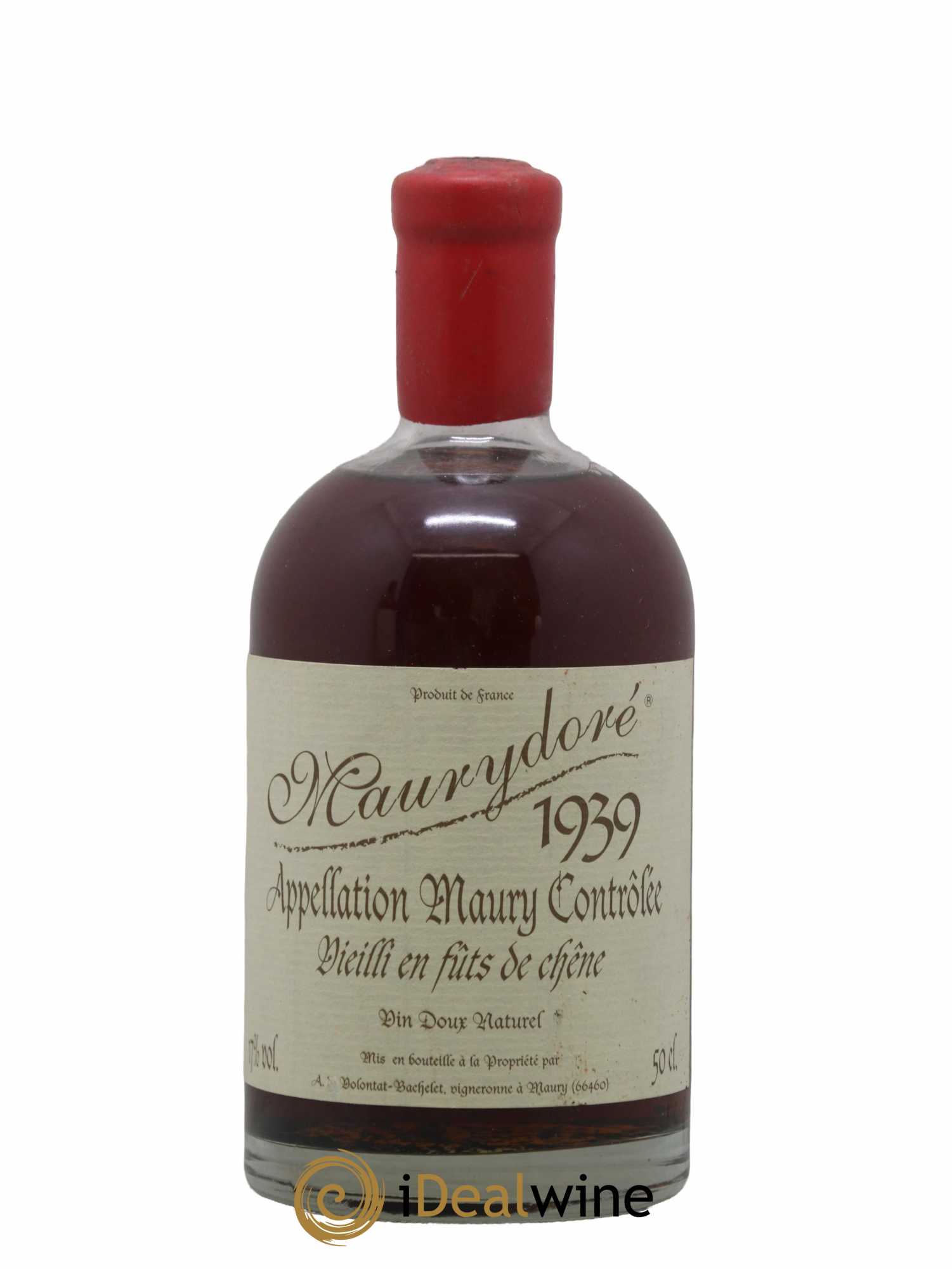 Maury Vin Doux Naturel Vieilli en Fûts de Chêne Domaine de la Coume du Roy 50 CL 1939 - Lot de 1 bouteille - 0
