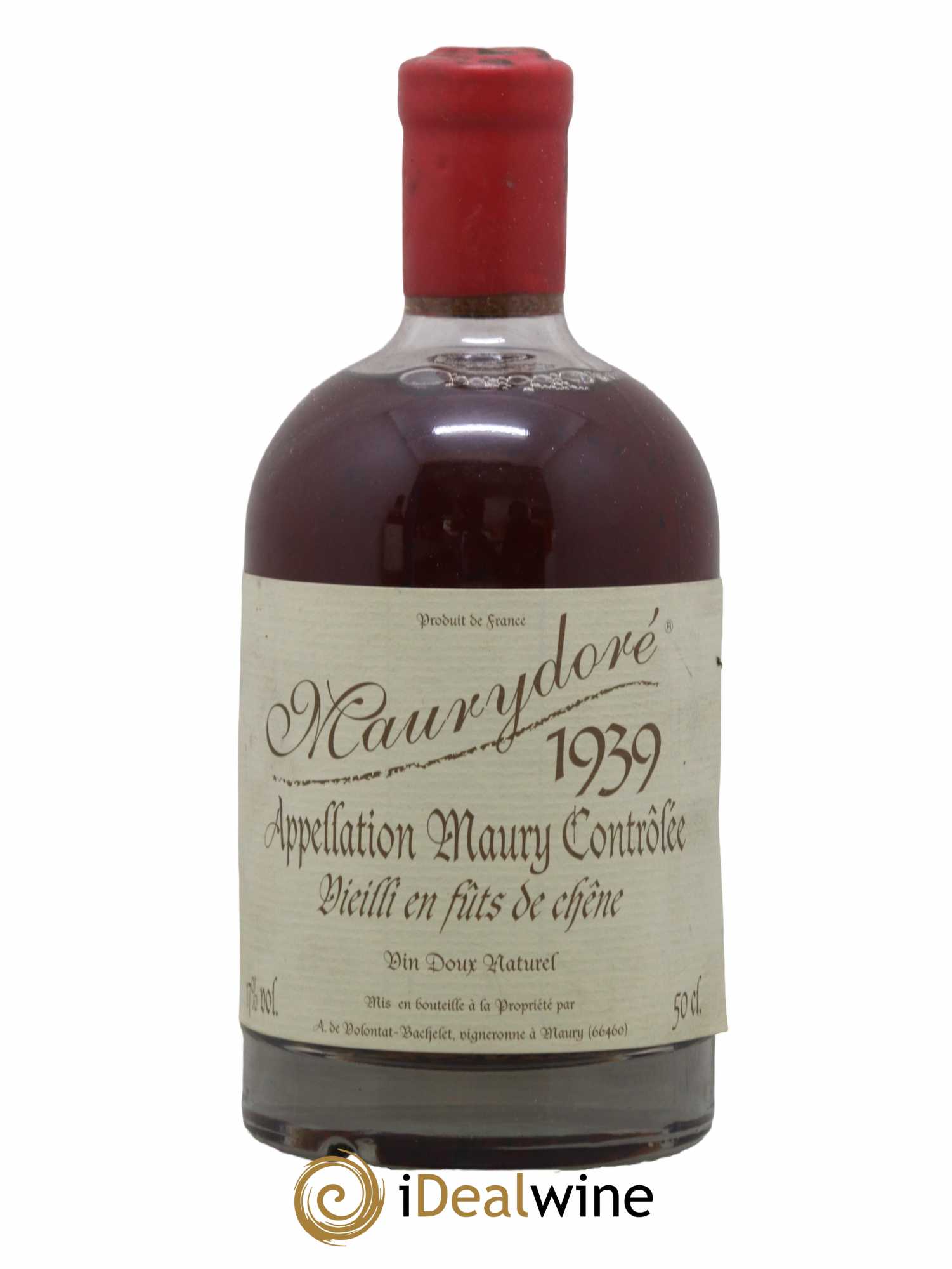 Maury Vin Doux Naturel Vieilli en Fûts de Chêne Domaine de la Coume du Roy 50 CL 1939 - Lot of 1 bottle - 0