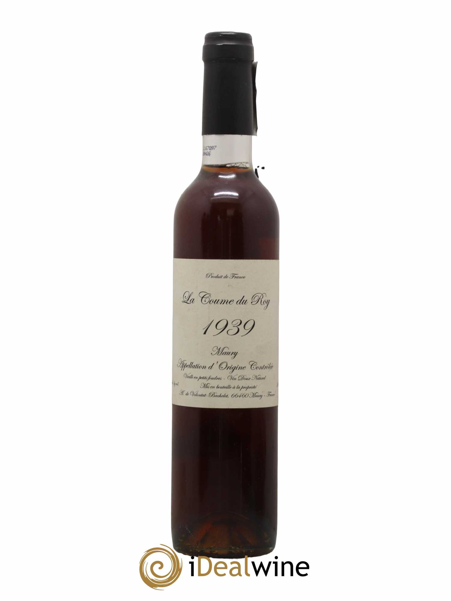 Maury Vin Doux Naturel Vieilli en Foudre Domaine de la Coume du Roy 50 CL 1939 - Lot de 1 bouteille - 0