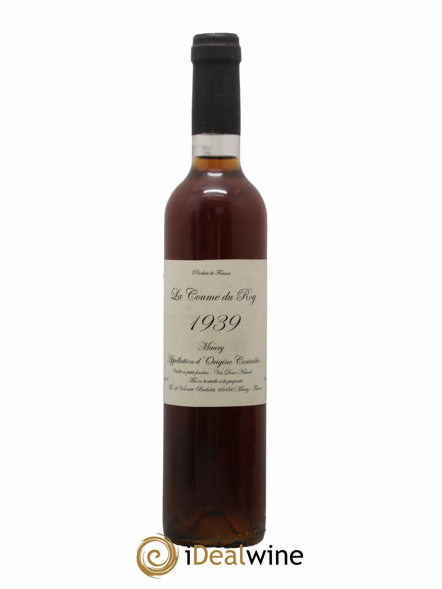 Maury Vin Doux Naturel Vieilli en Foudre Domaine de la Coume du Roy 50 CL 1939 - Lot de 1 bouteille - 0