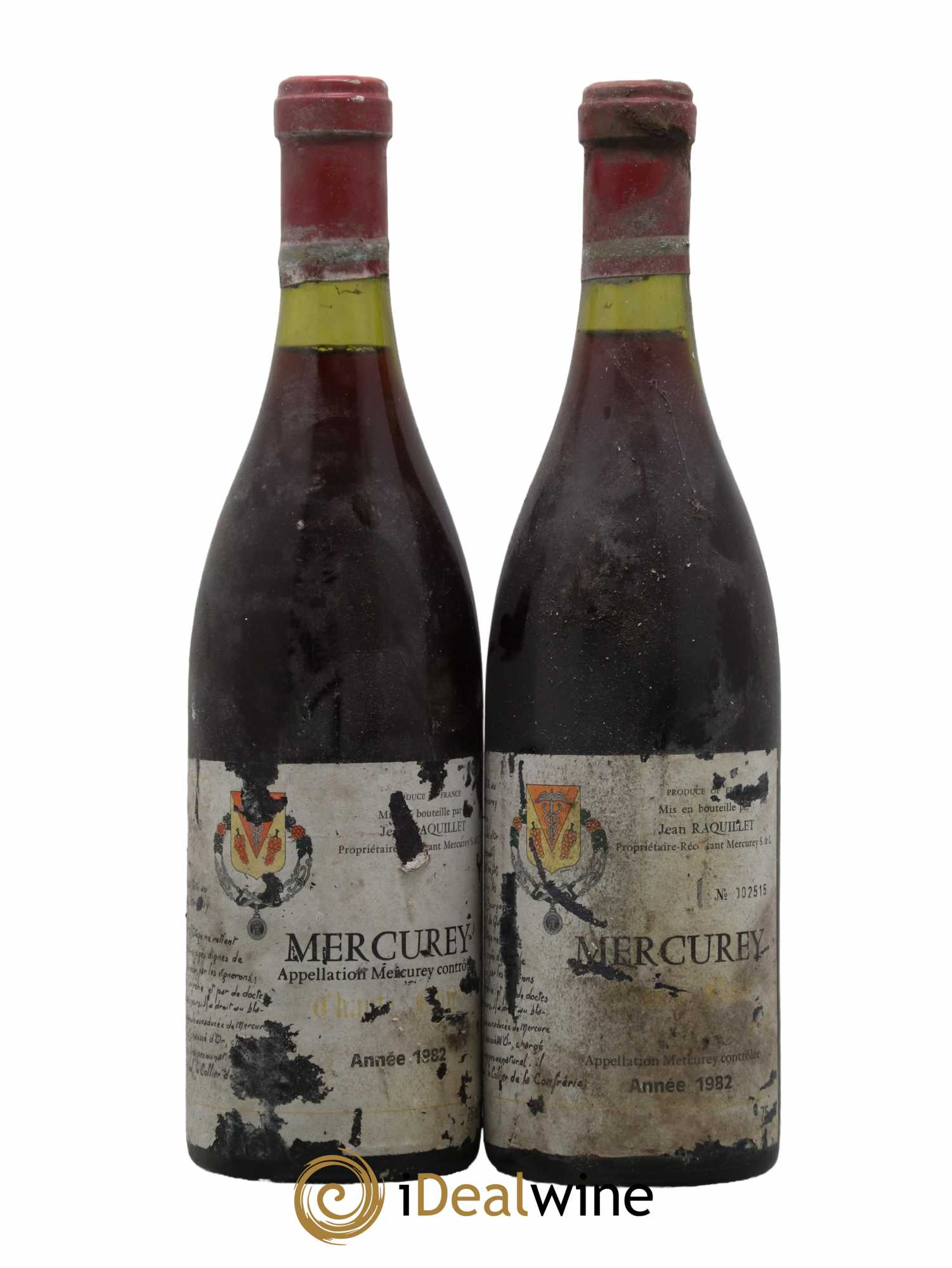 Mercurey Chante flute Domaine Raquillet 1982 - Lot de 2 bouteilles - 0