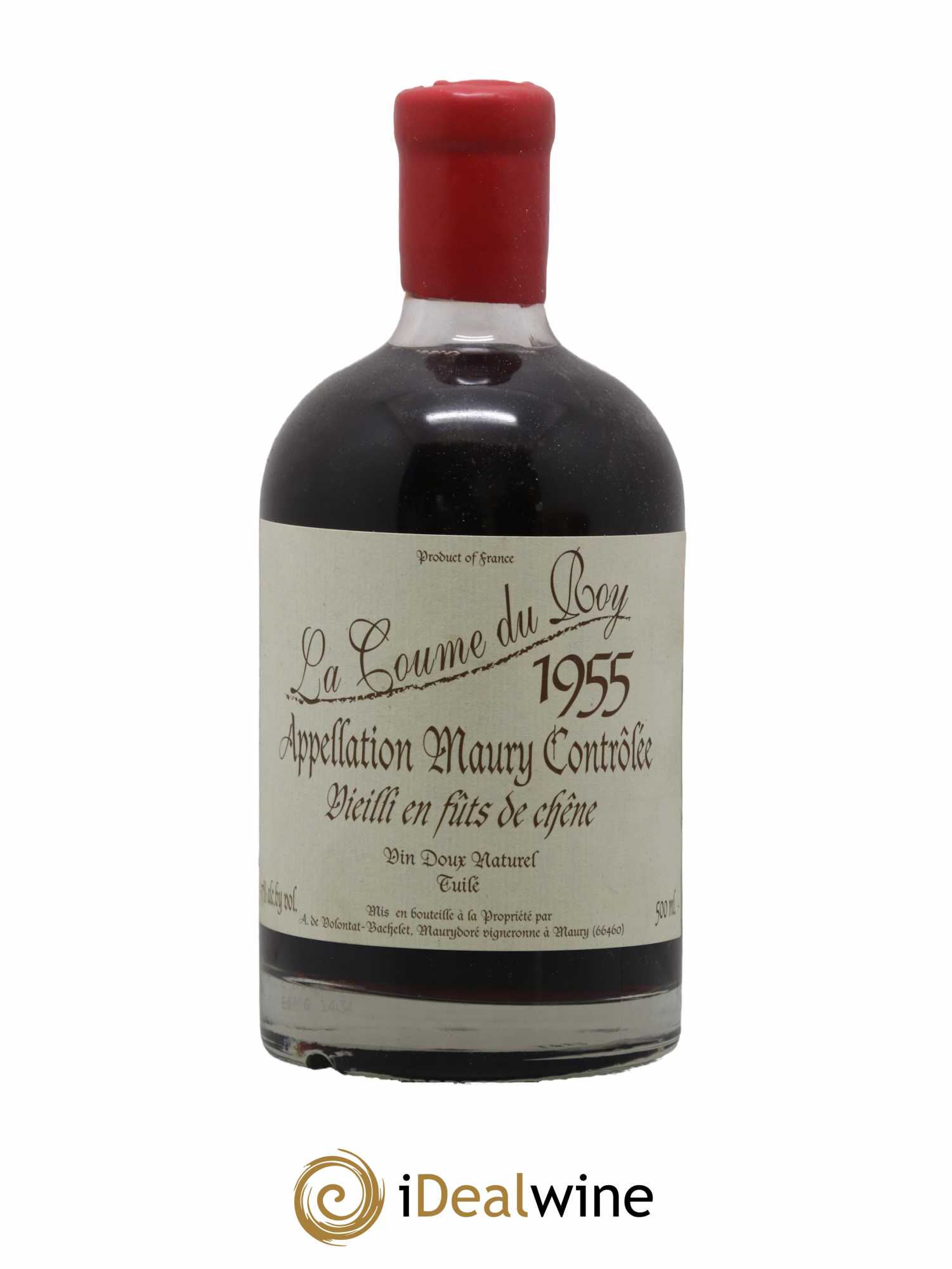 Maury Vin Doux Naturel Tuilé Vieilli en Fûts de Chêne Domaine de la Coume du Roy 50 cl 1955 - Lot de 1 bouteille - 0