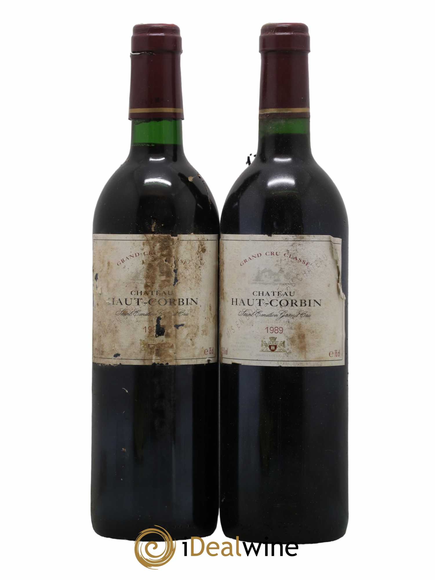 Château Haut Corbin Grand Cru 1989 - Lot de 2 bouteilles - 0