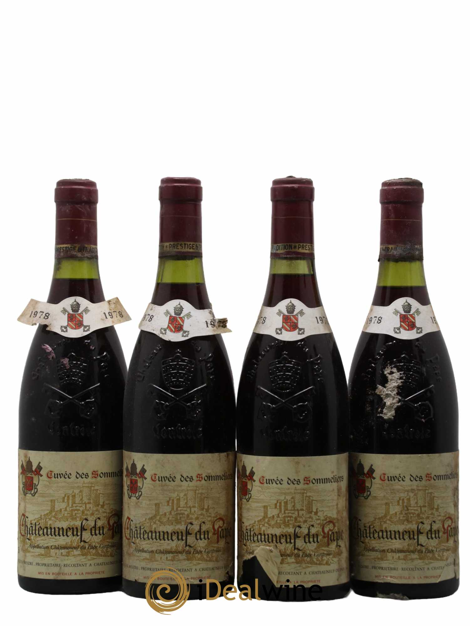 Châteauneuf-du-Pape Cuvée des Sommeliers Domaine Jacques Mestre 1978 - Lot de 4 bouteilles - 0