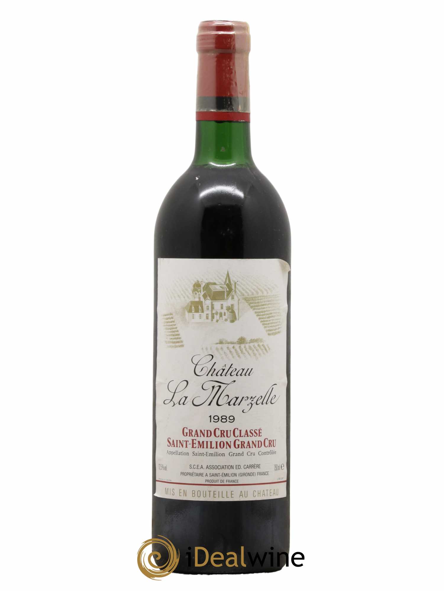 Château La Marzelle Grand Cru Classé 1989 - Lot de 1 bouteille - 0
