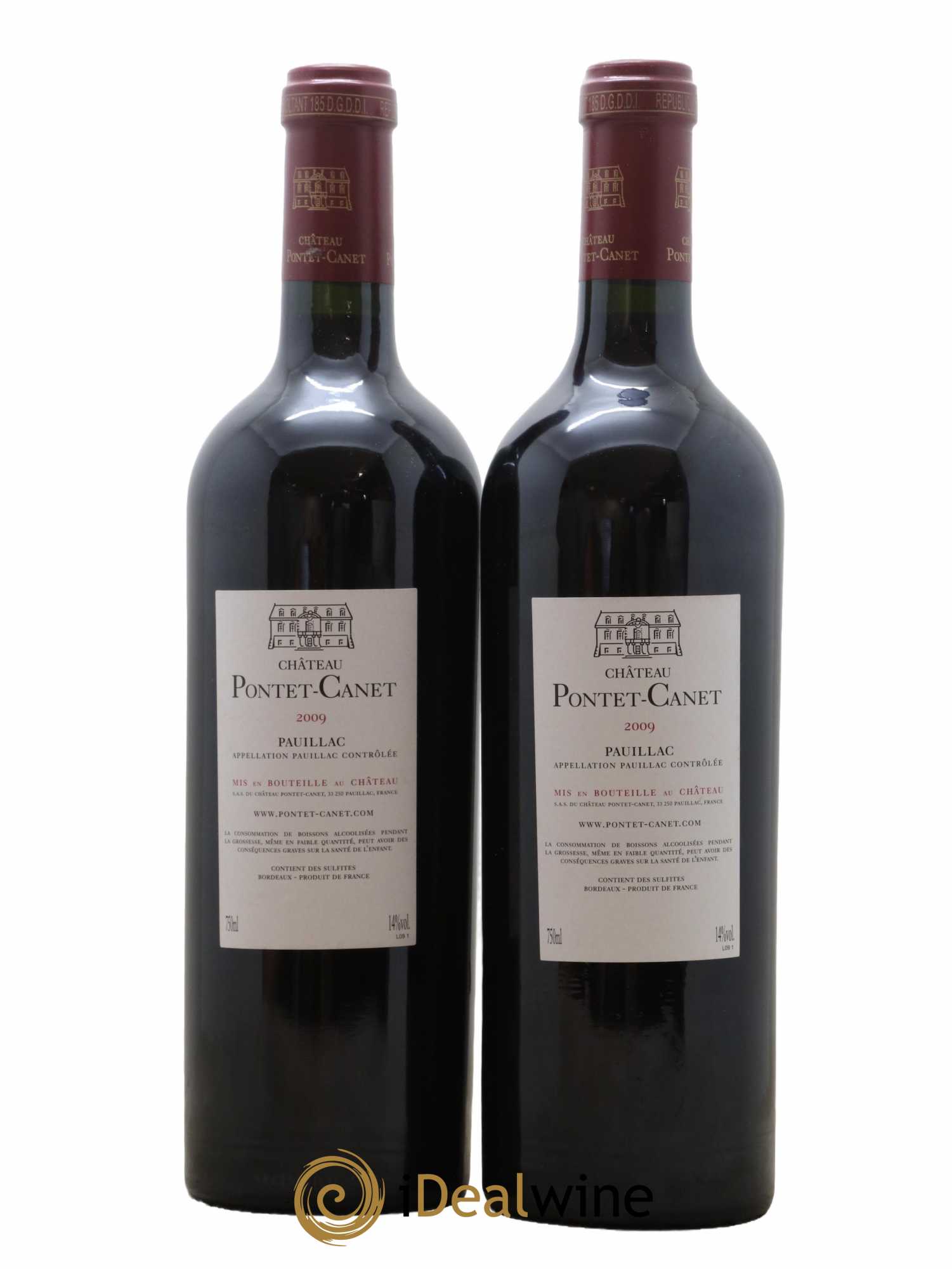 Château Pontet Canet 5ème Grand Cru Classé 2009 - Lot de 2 bouteilles - 1