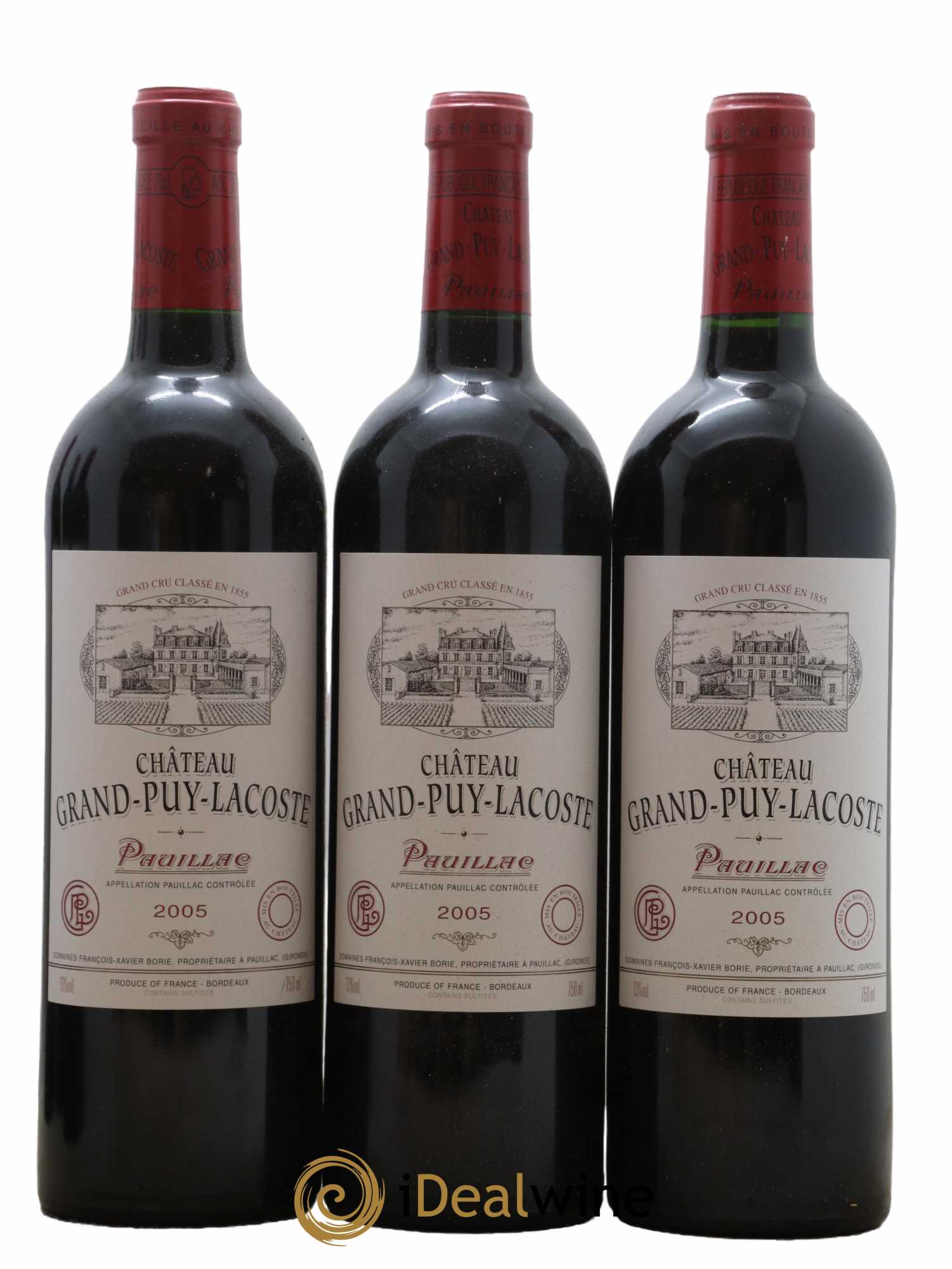 Château Grand Puy Lacoste 5ème Grand Cru Classé 2005 - Lot de 6 bouteilles - 1