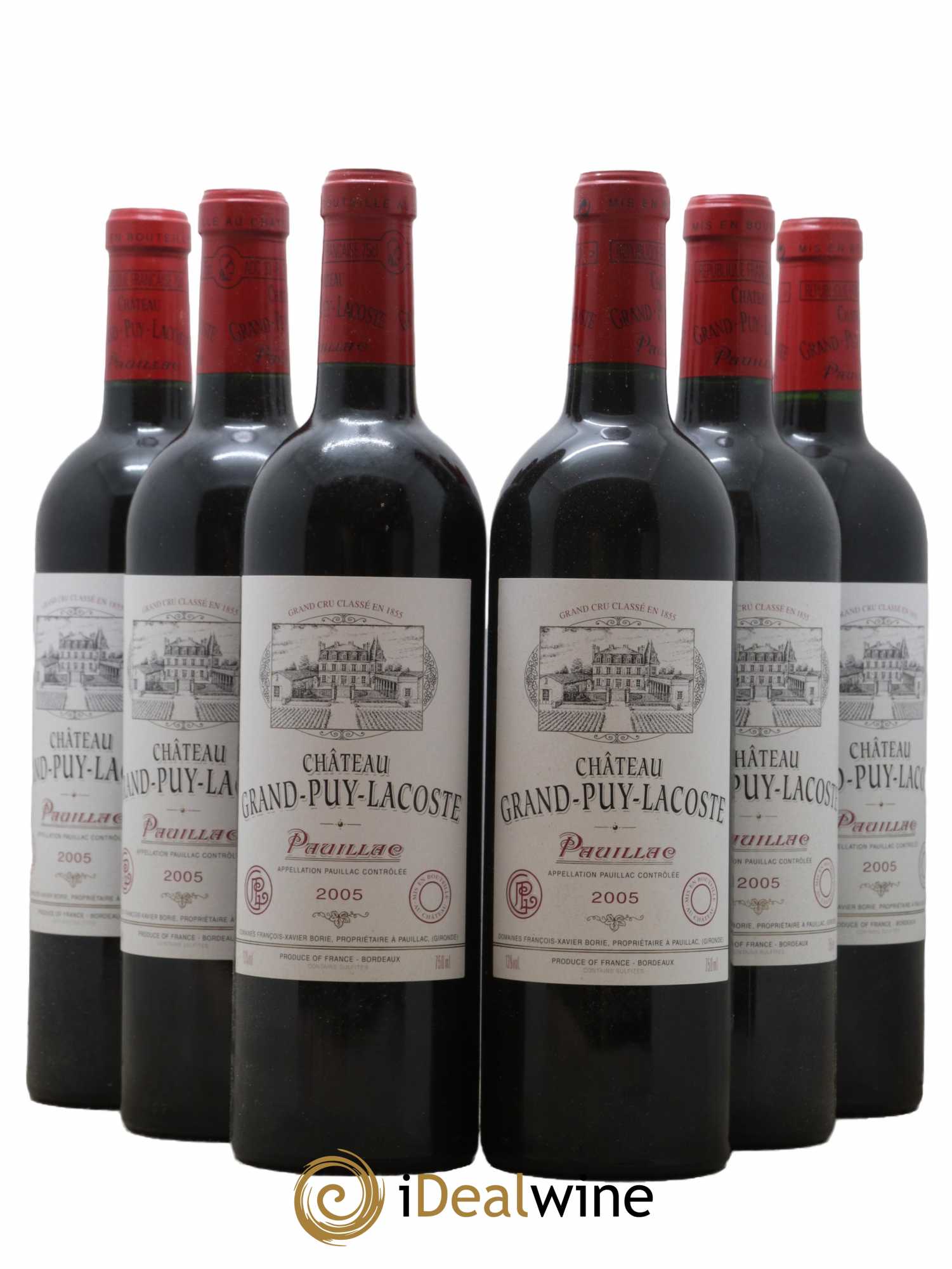 Château Grand Puy Lacoste 5ème Grand Cru Classé 2005 - Lot de 6 bouteilles - 0