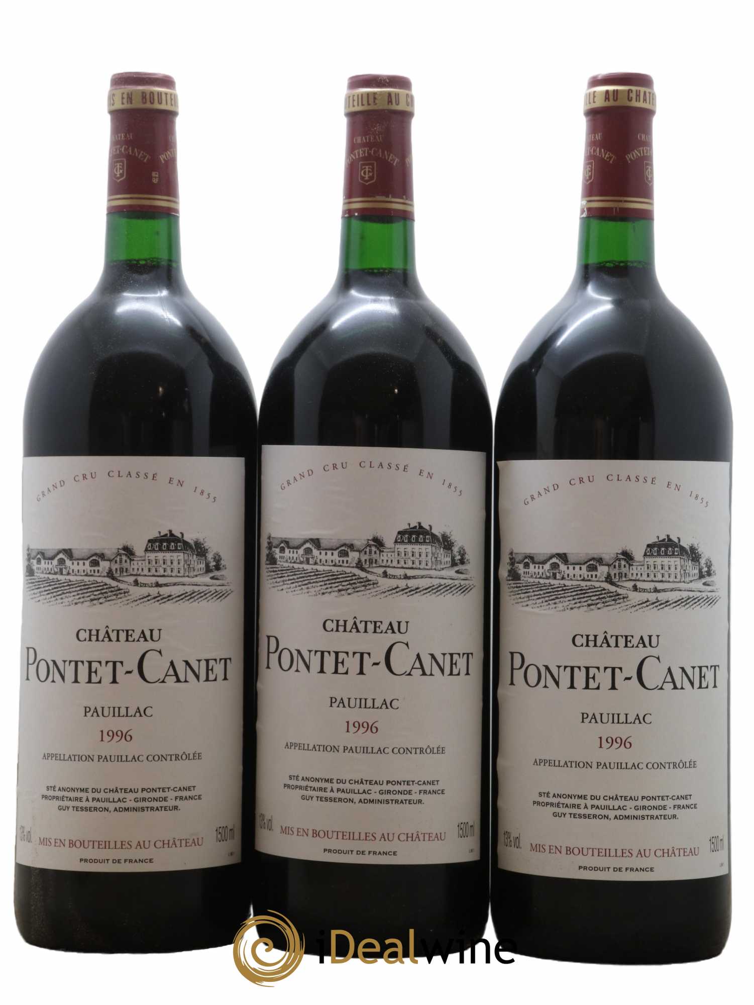 Château Pontet Canet 5ème Grand Cru Classé 1996 - Lot de 6 magnums - 1