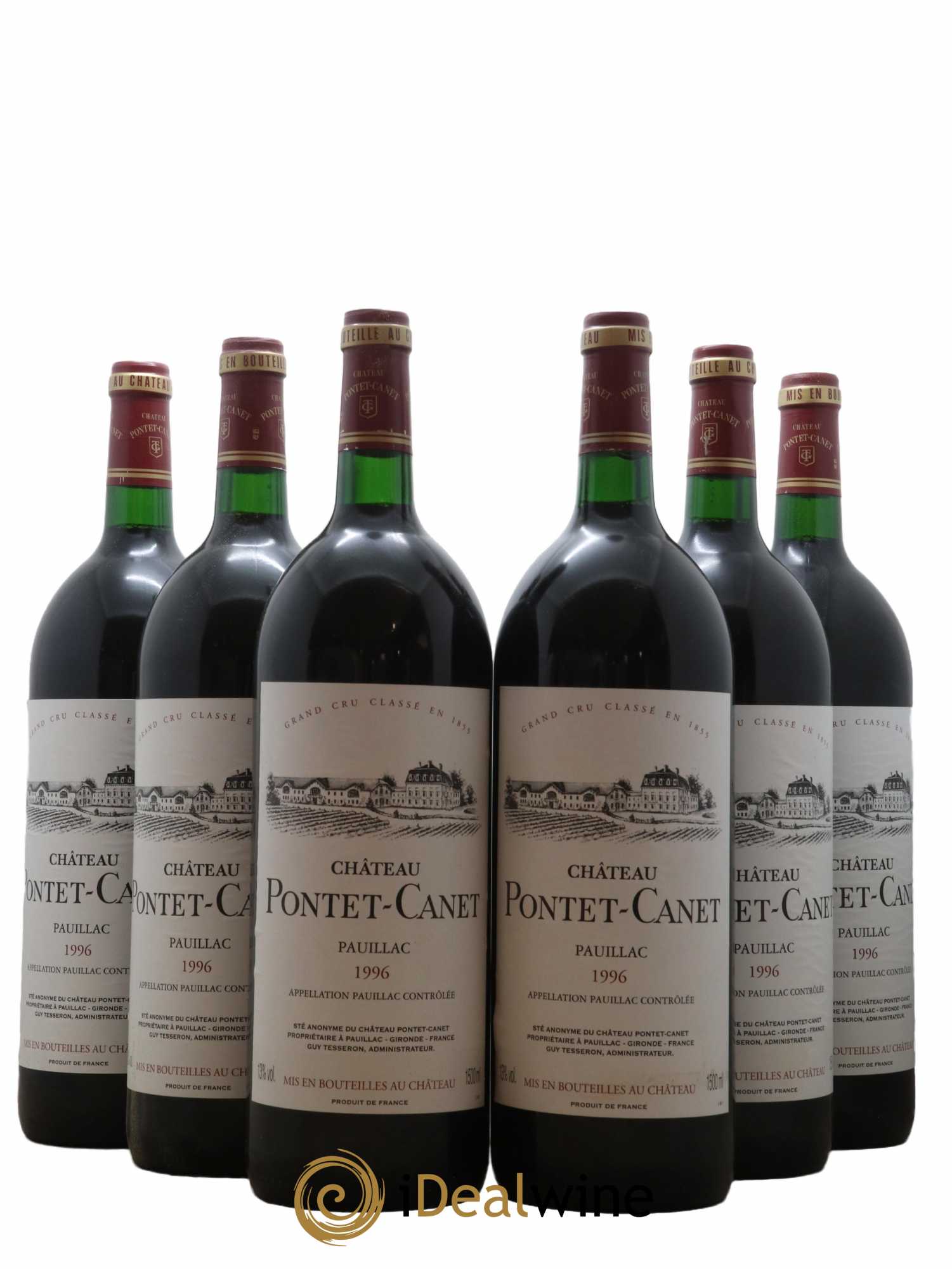 Château Pontet Canet 5ème Grand Cru Classé 1996 - Lot de 6 magnums - 0